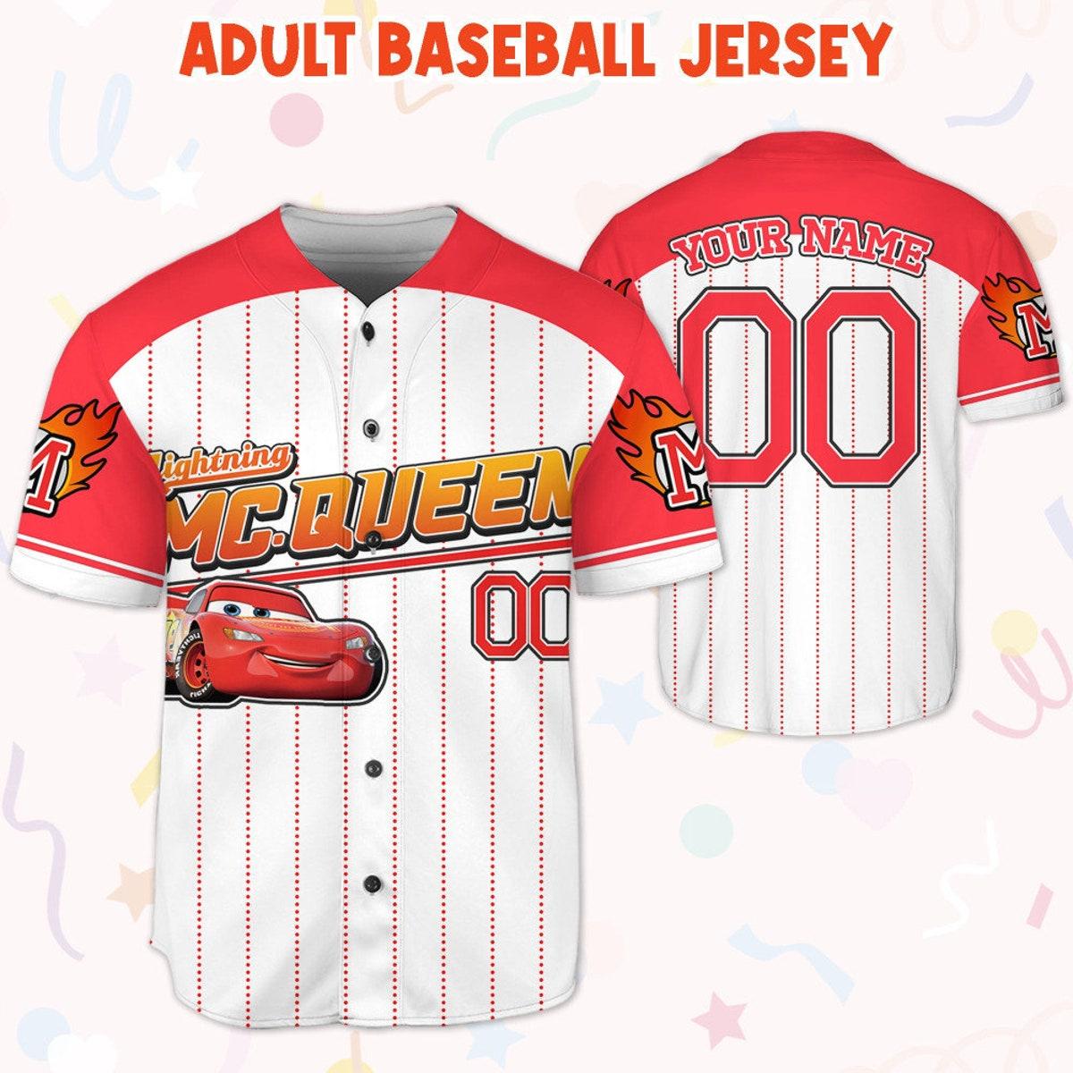 Mckenzieshoponline Disney Cars Lightning Mcqueen Collection Awesome Personalized Baseball Jersey For Fans - Image 6