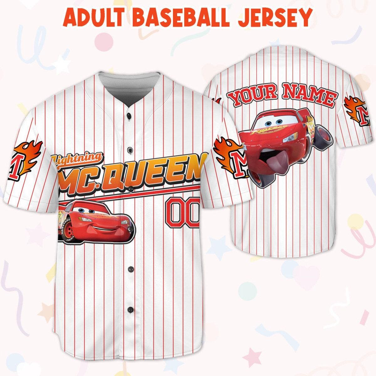 Mckenzieshoponline Disney Cars Lightning Mcqueen Collection Awesome Personalized Baseball Jersey For Fans - Image 6