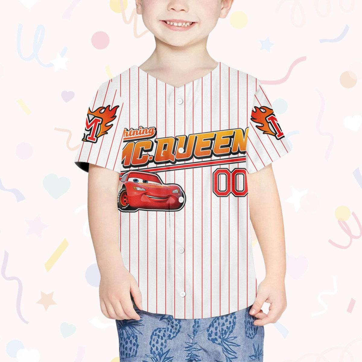Mckenzieshoponline Disney Cars Lightning Mcqueen Collection Awesome Personalized Baseball Jersey For Fans - Image 5