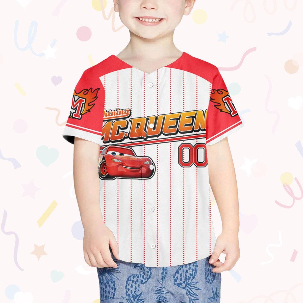 Mckenzieshoponline Disney Cars Lightning Mcqueen Collection Awesome Personalized Baseball Jersey For Fans - Image 5