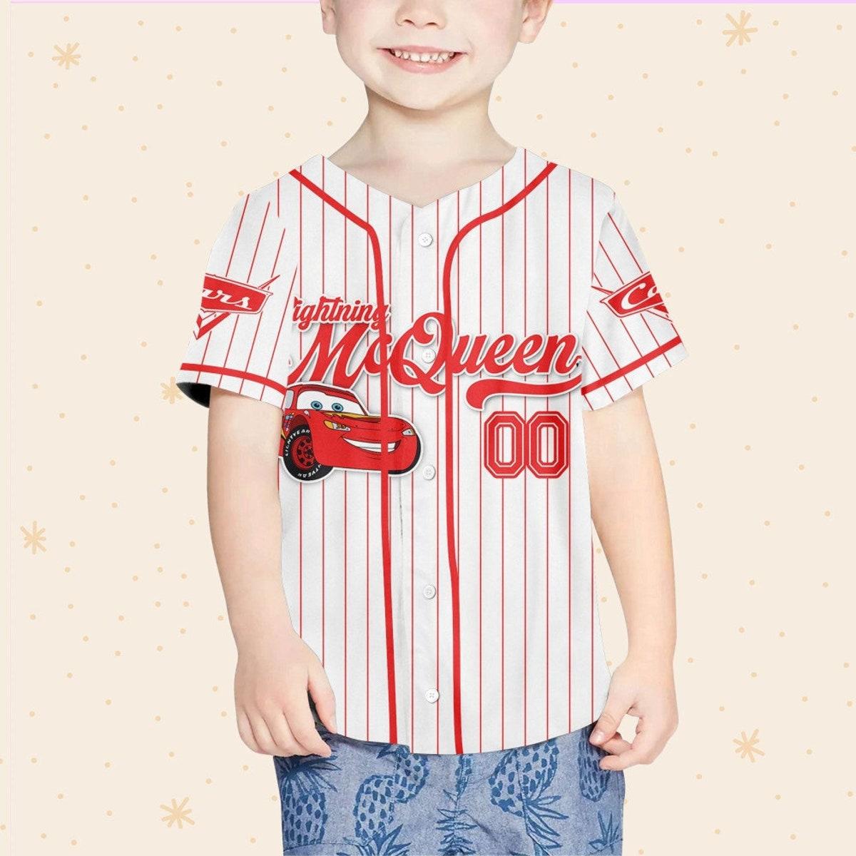 Mckenzieshoponline Disney Cars Lightning Mcqueen Personalized Baseball Jersey For Fans - Image 5