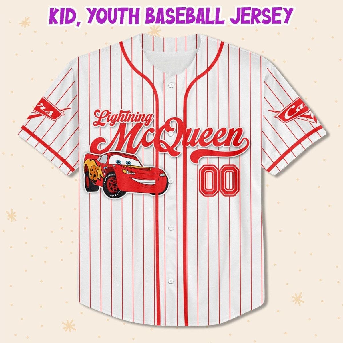 Mckenzieshoponline Disney Cars Lightning Mcqueen Personalized Baseball Jersey For Fans - Image 3
