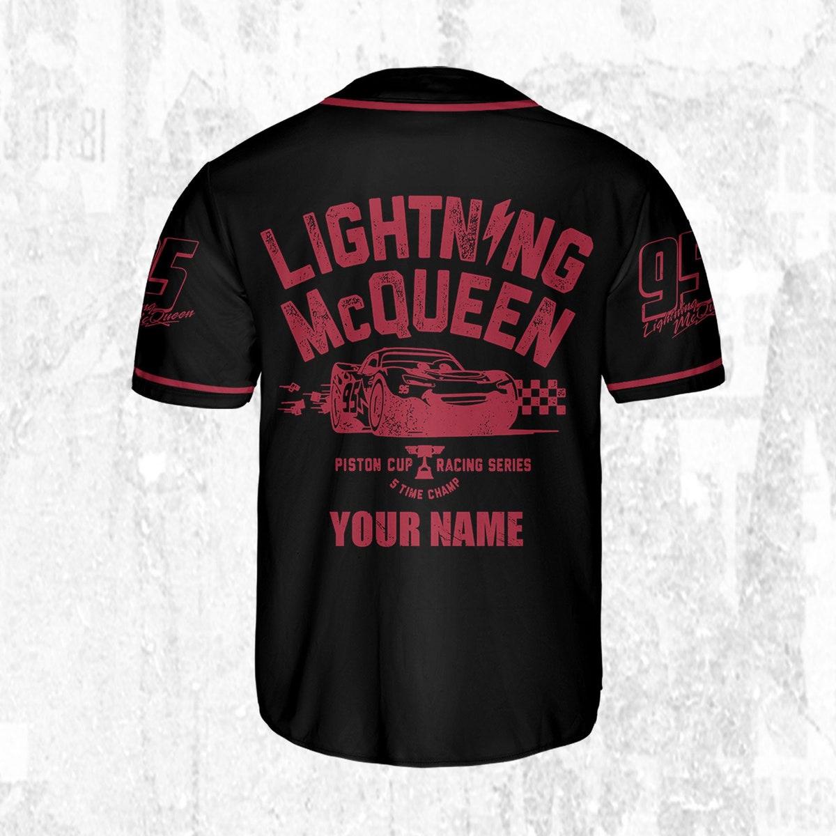 Mckenzieshoponline Disney Cars Lightning Mcqueen Racing Personalized Baseball Jersey For Fans - Image 5