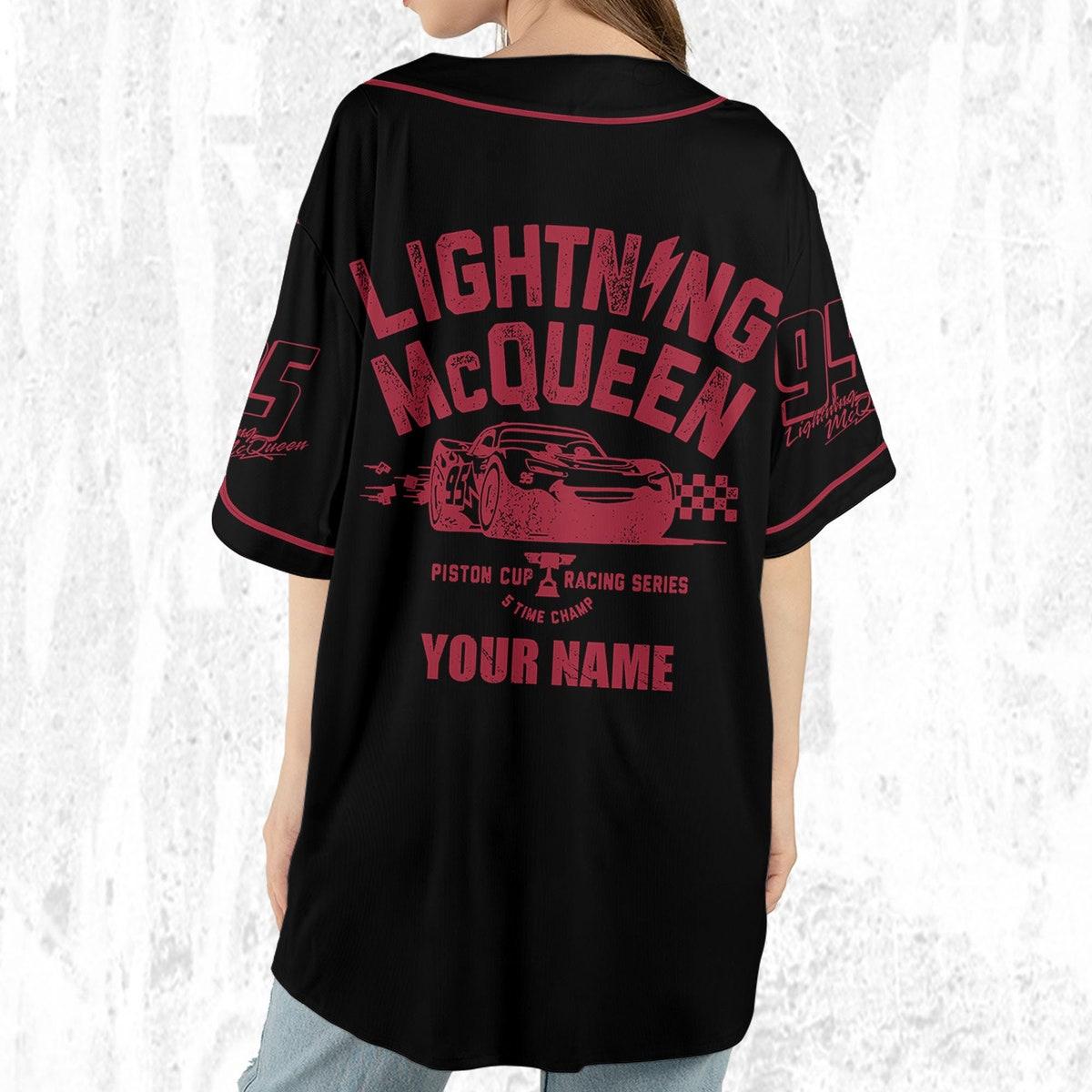 Mckenzieshoponline Disney Cars Lightning Mcqueen Racing Personalized Baseball Jersey For Fans - Image 7