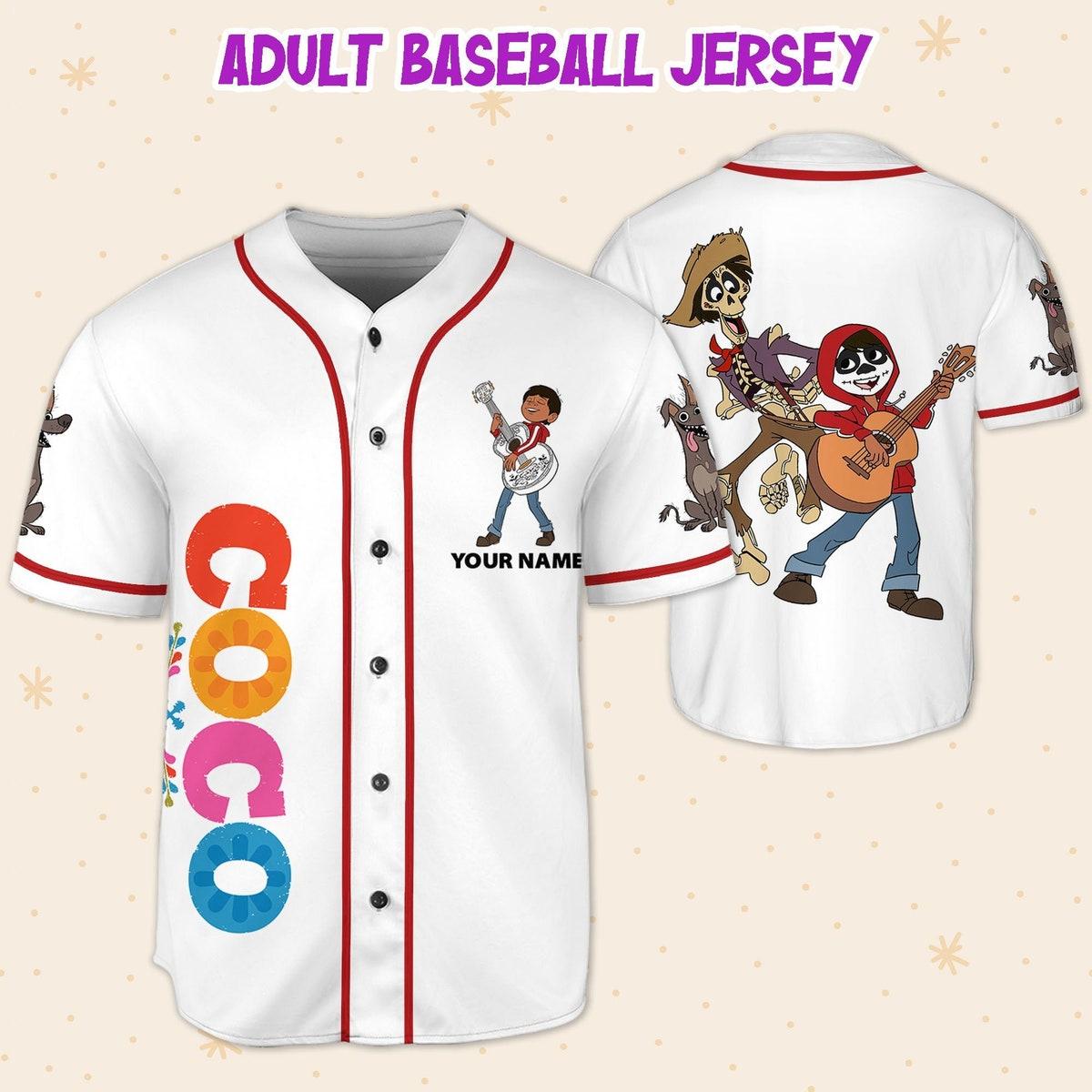 Mckenzieshoponline Disney Coco Simple Name Disney Personalized Baseball Jersey For Fans - Image 6