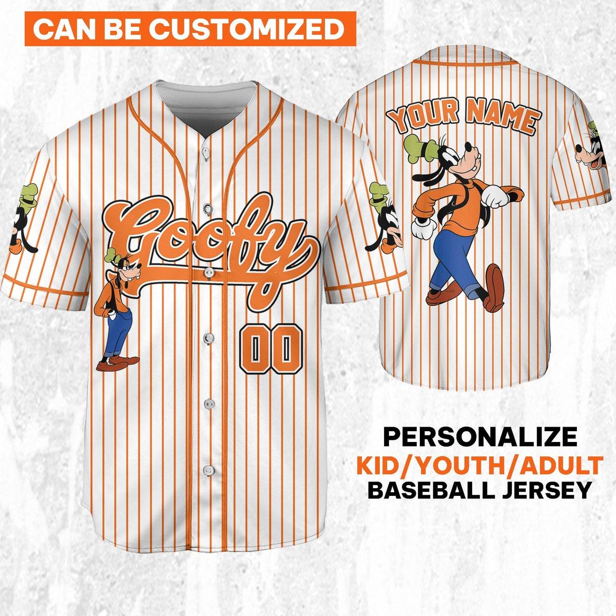 Mckenzieshoponline Disney Goofy Vintage Simple Birthday Personalized Baseball Jersey For Fans - Image 2