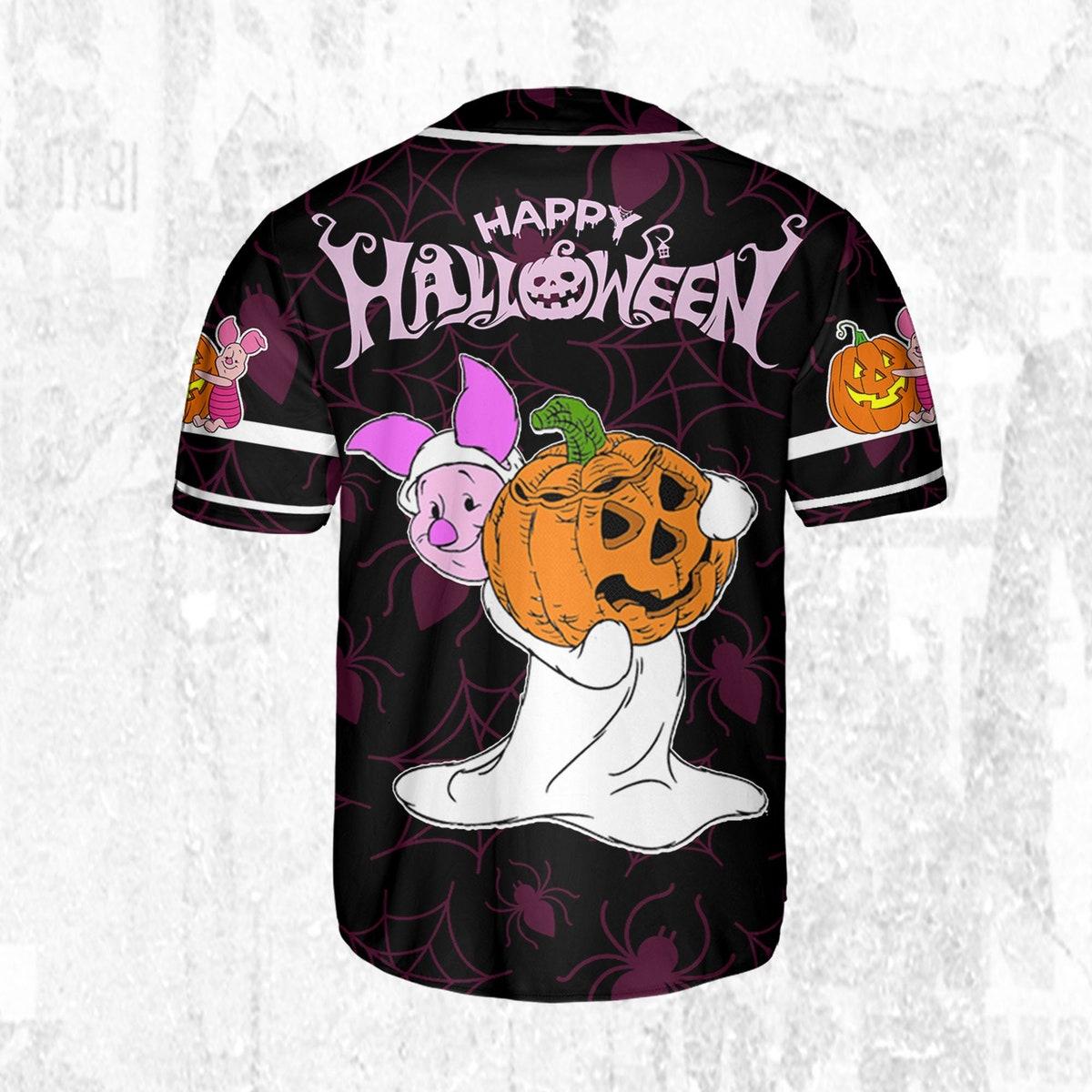 Mckenzieshoponline Disney Halloween Piglet And Friends Personalized Baseball Jersey For Fans - Image 5