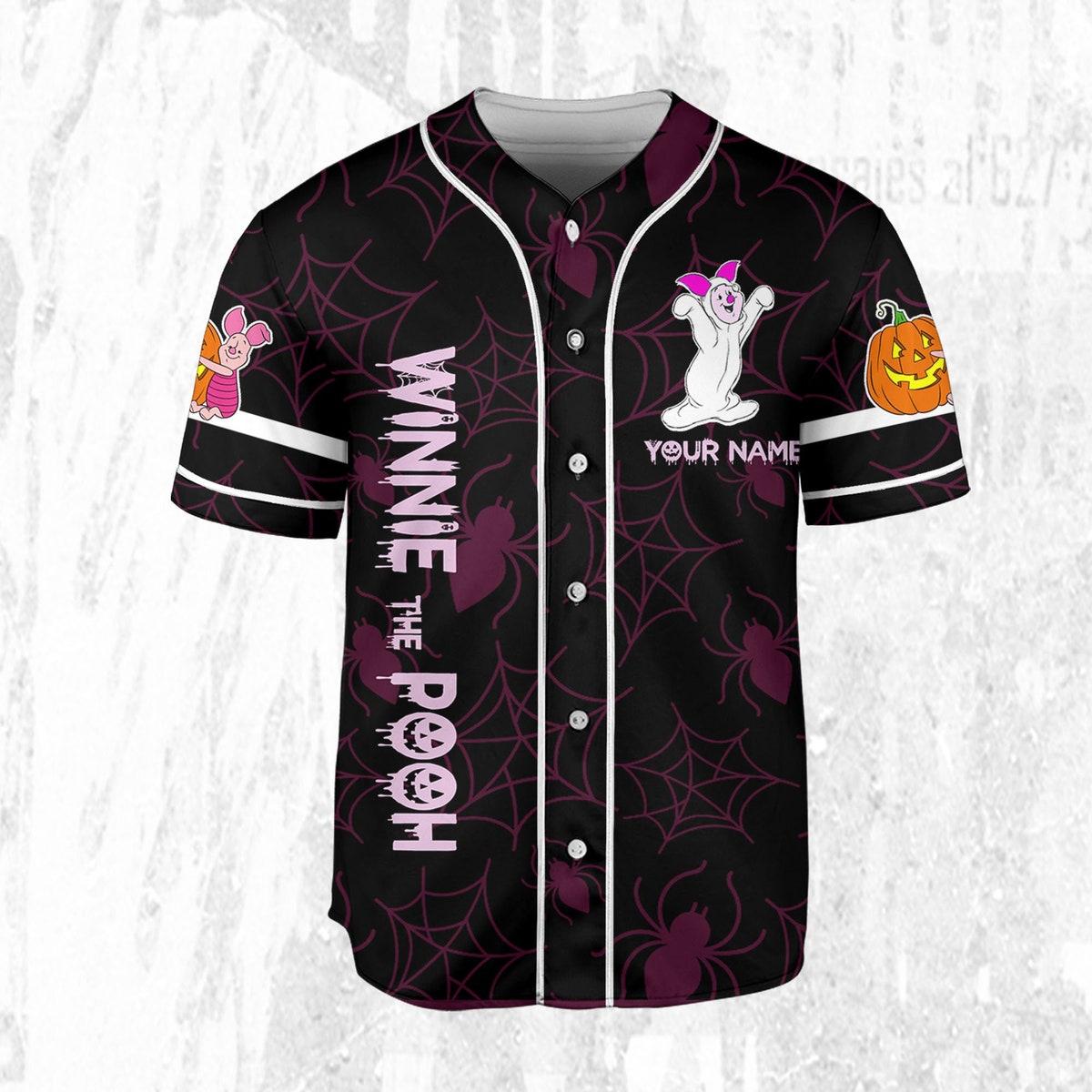 Mckenzieshoponline Disney Halloween Piglet And Friends Personalized Baseball Jersey For Fans - Image 4