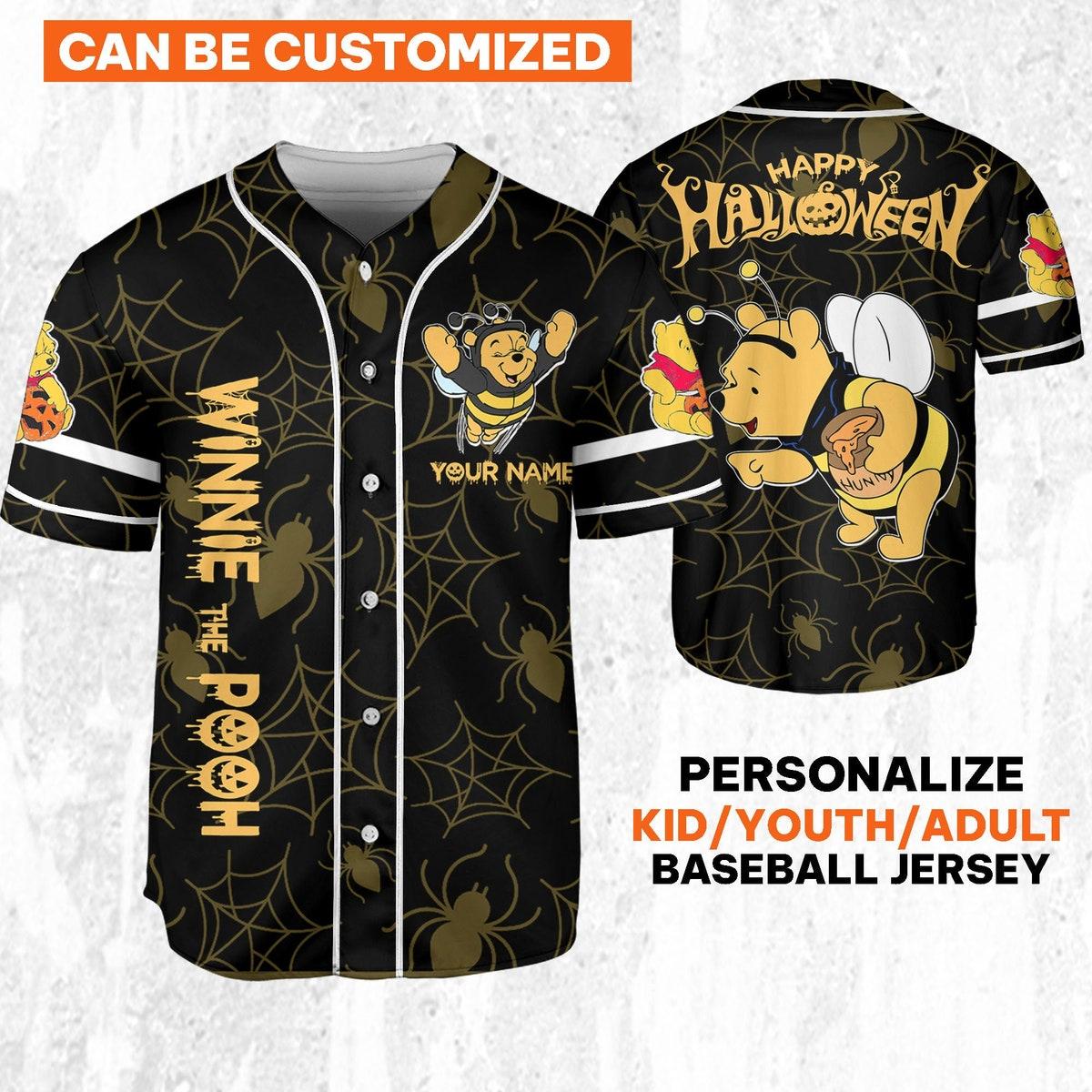 Mckenzieshoponline Disney Halloween Pooh And Friends Disney Personalized Baseball Jersey For Fans