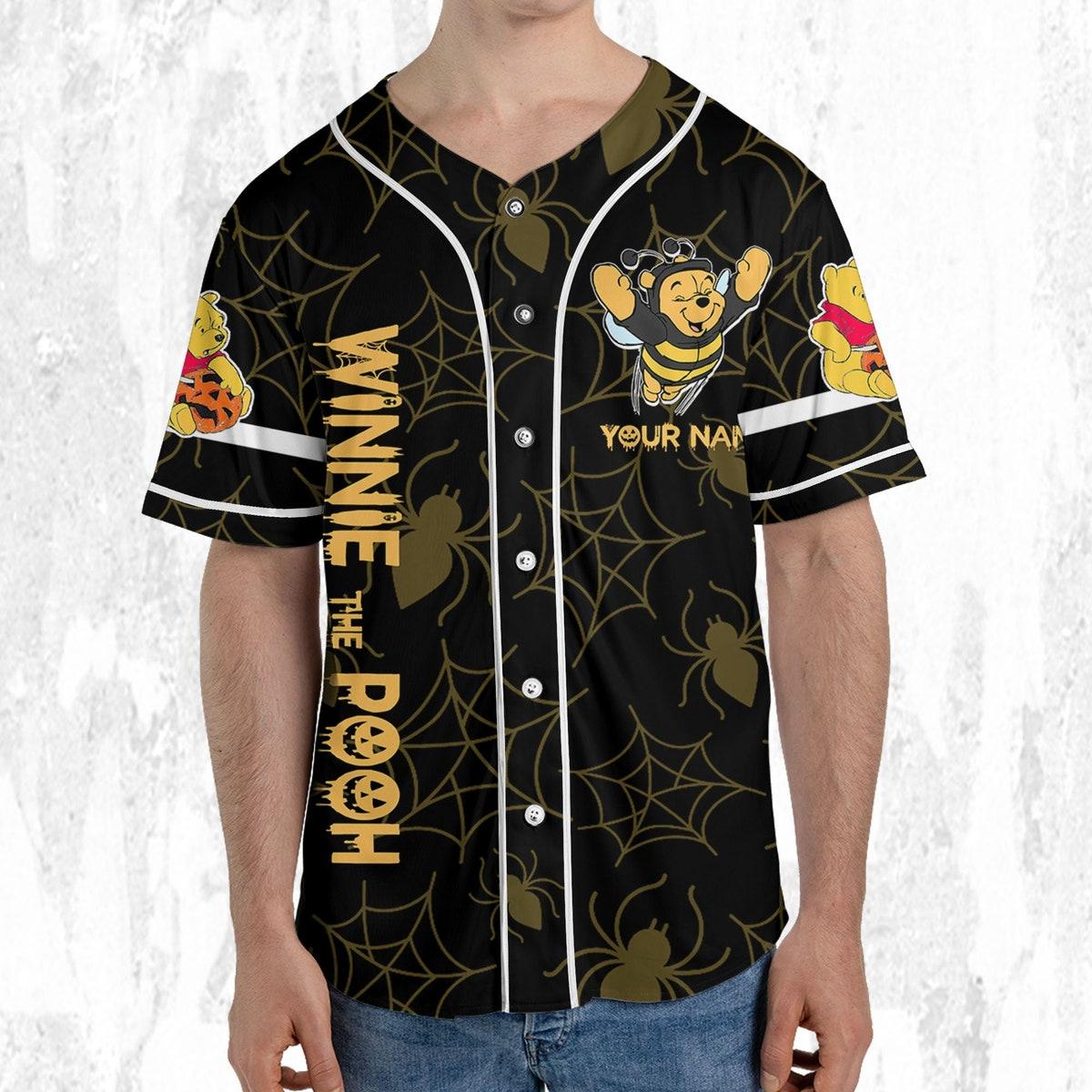 Mckenzieshoponline Disney Halloween Pooh And Friends Disney Personalized Baseball Jersey For Fans - Image 6