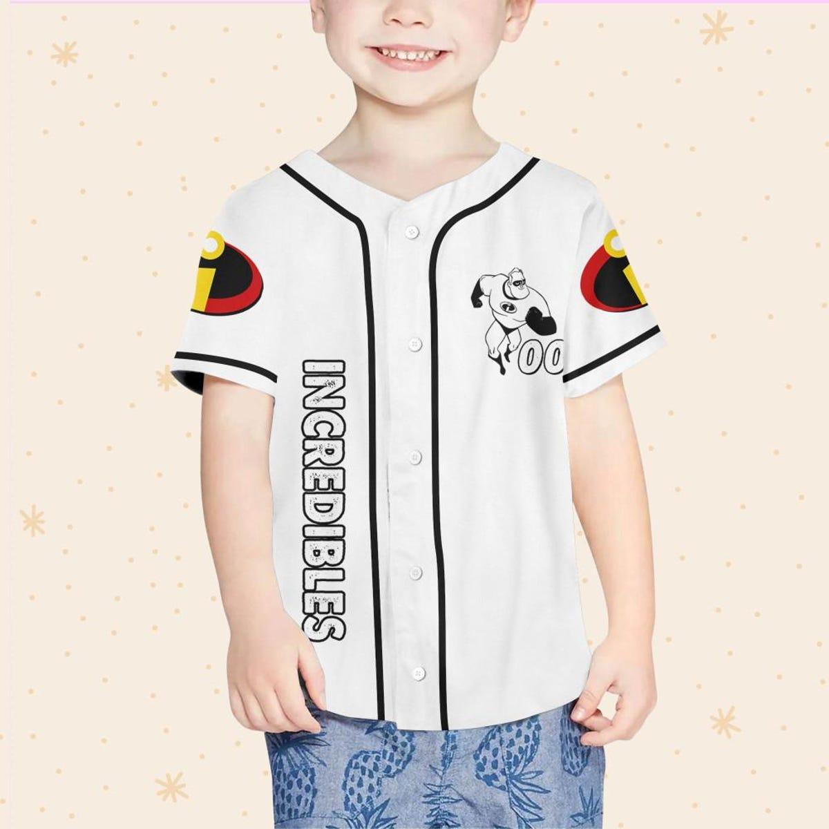 Mckenzieshoponline Disney Incredibles Hero Bob White Black Personalized Baseball Jersey For Fans - Image 5