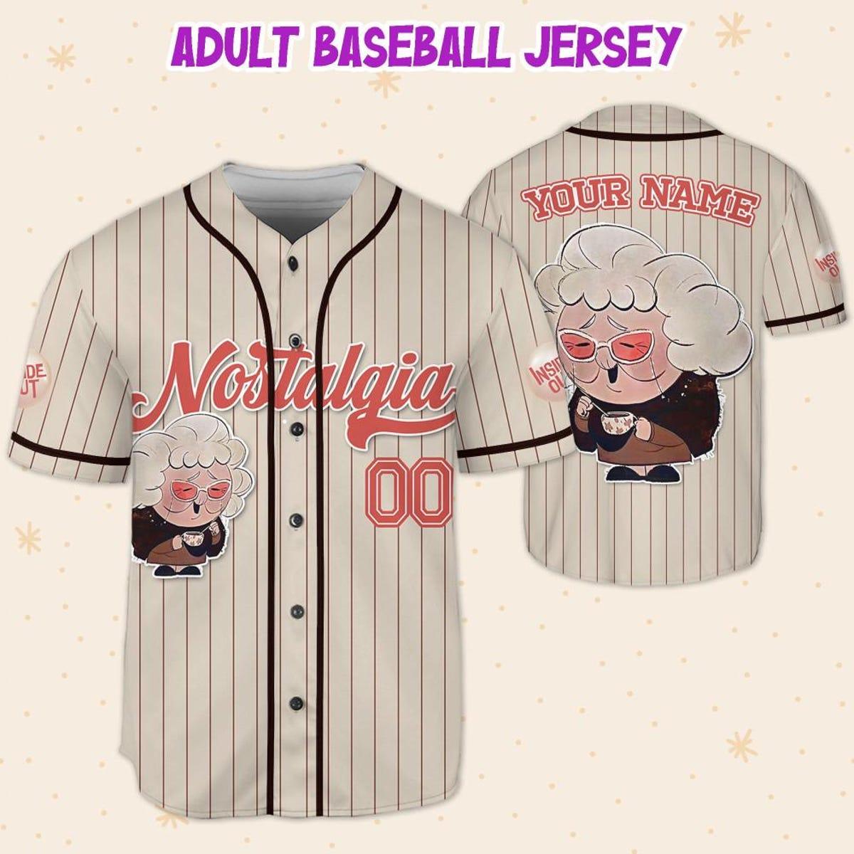 Mckenzieshoponline Disney Inside Out Nostalgia Simple Beige Personalized Baseball Jersey For Fans - Image 6