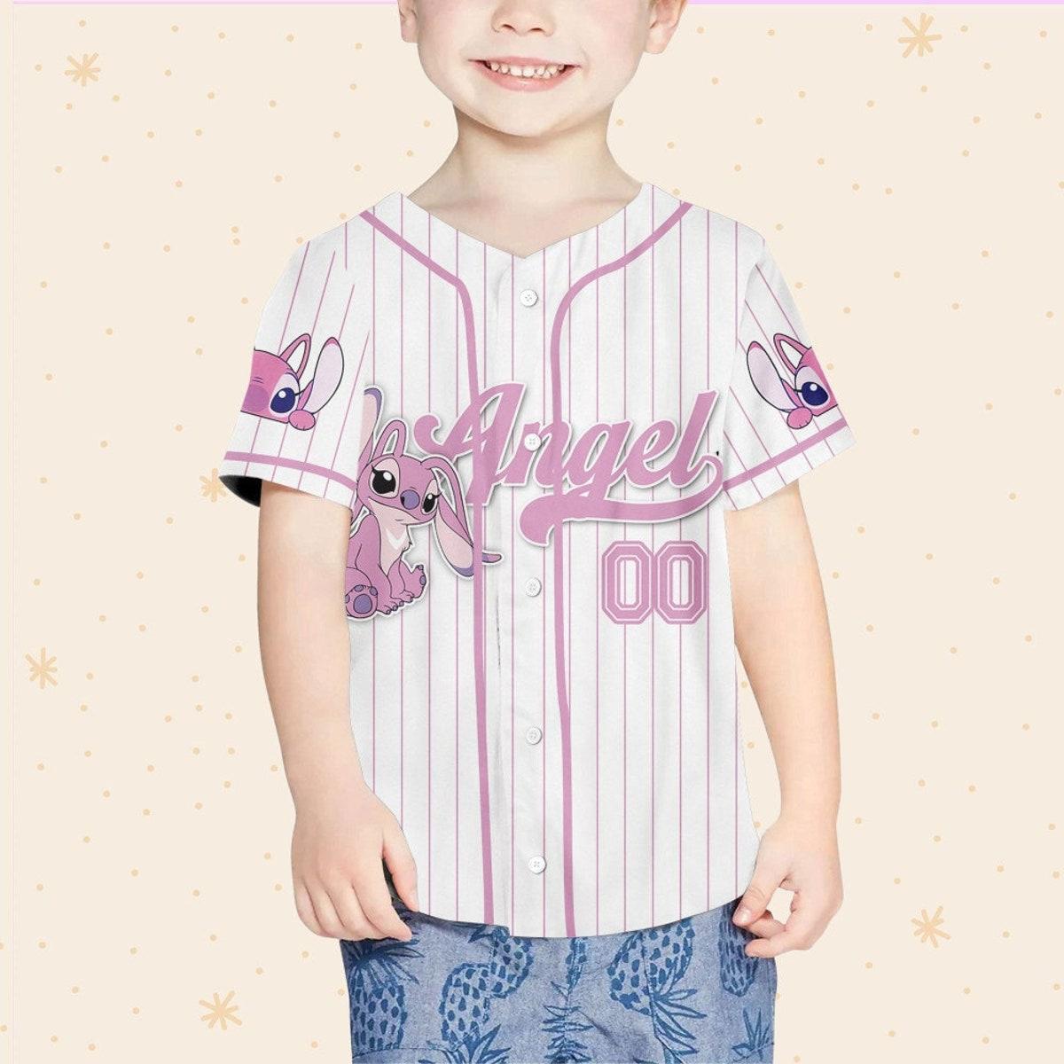 Mckenzieshoponline Disney Lilo And Stitch Angel Personalized Baseball Jersey For Fans - Image 4