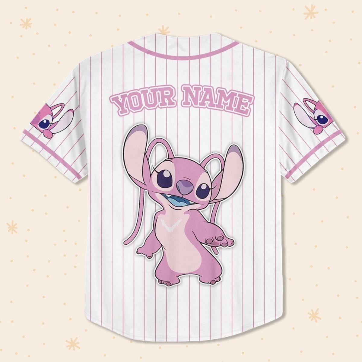 Mckenzieshoponline Disney Lilo And Stitch Angel Personalized Baseball Jersey For Fans - Image 3