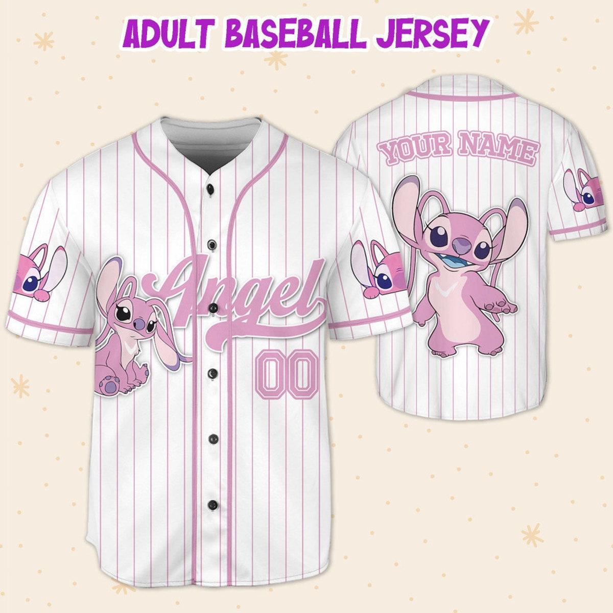 Mckenzieshoponline Disney Lilo And Stitch Angel Personalized Baseball Jersey For Fans - Image 5