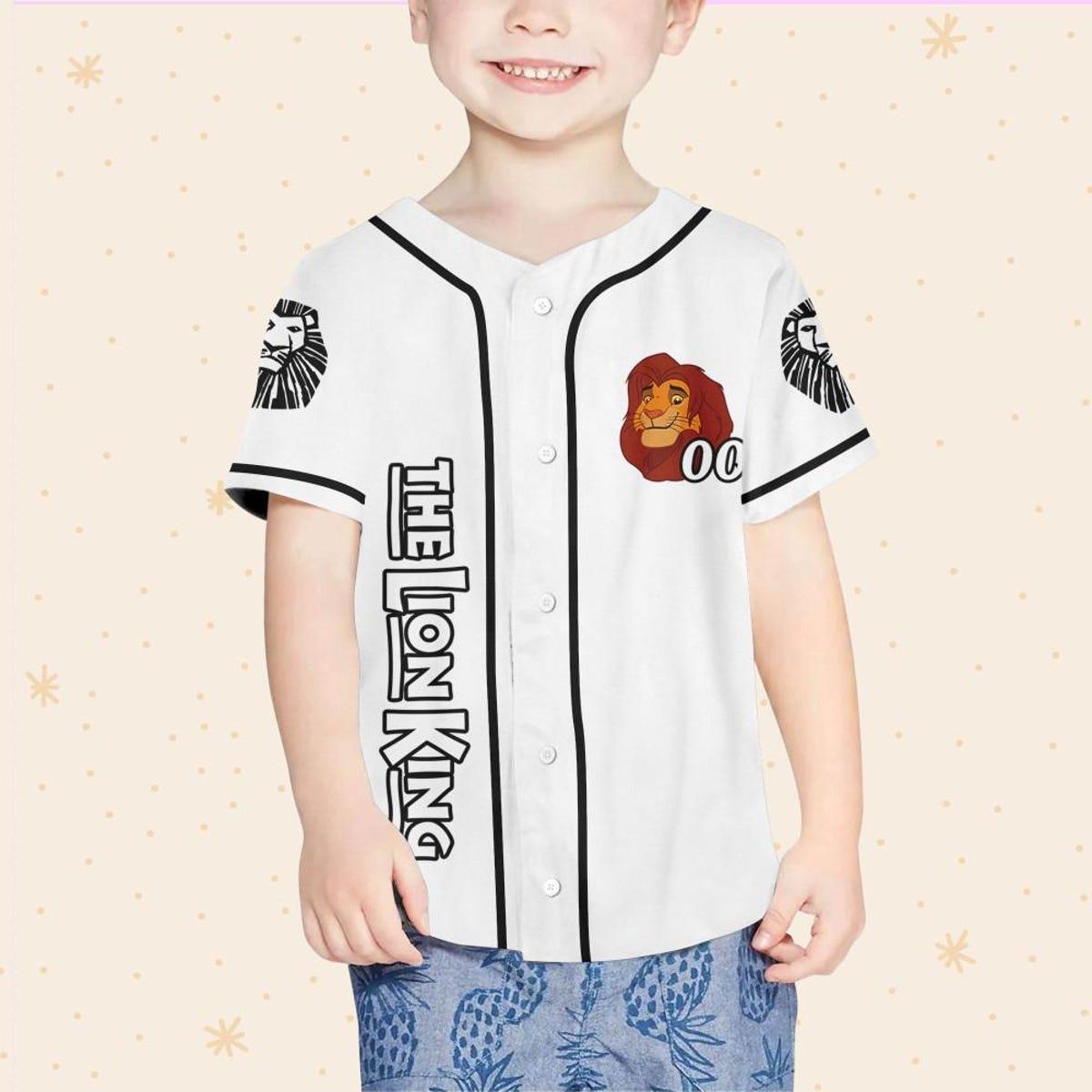 Mckenzieshoponline Disney Lion King Simba Strong White Black Personalized Baseball Jersey For Fans - Image 5