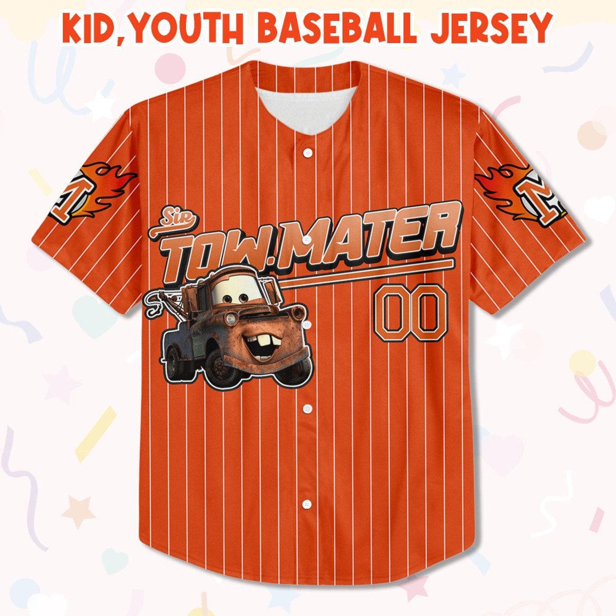 Mckenzieshoponline Disney Mater Orange Lightning Mcqueen Personalized Baseball Jersey For Fans - Image 3
