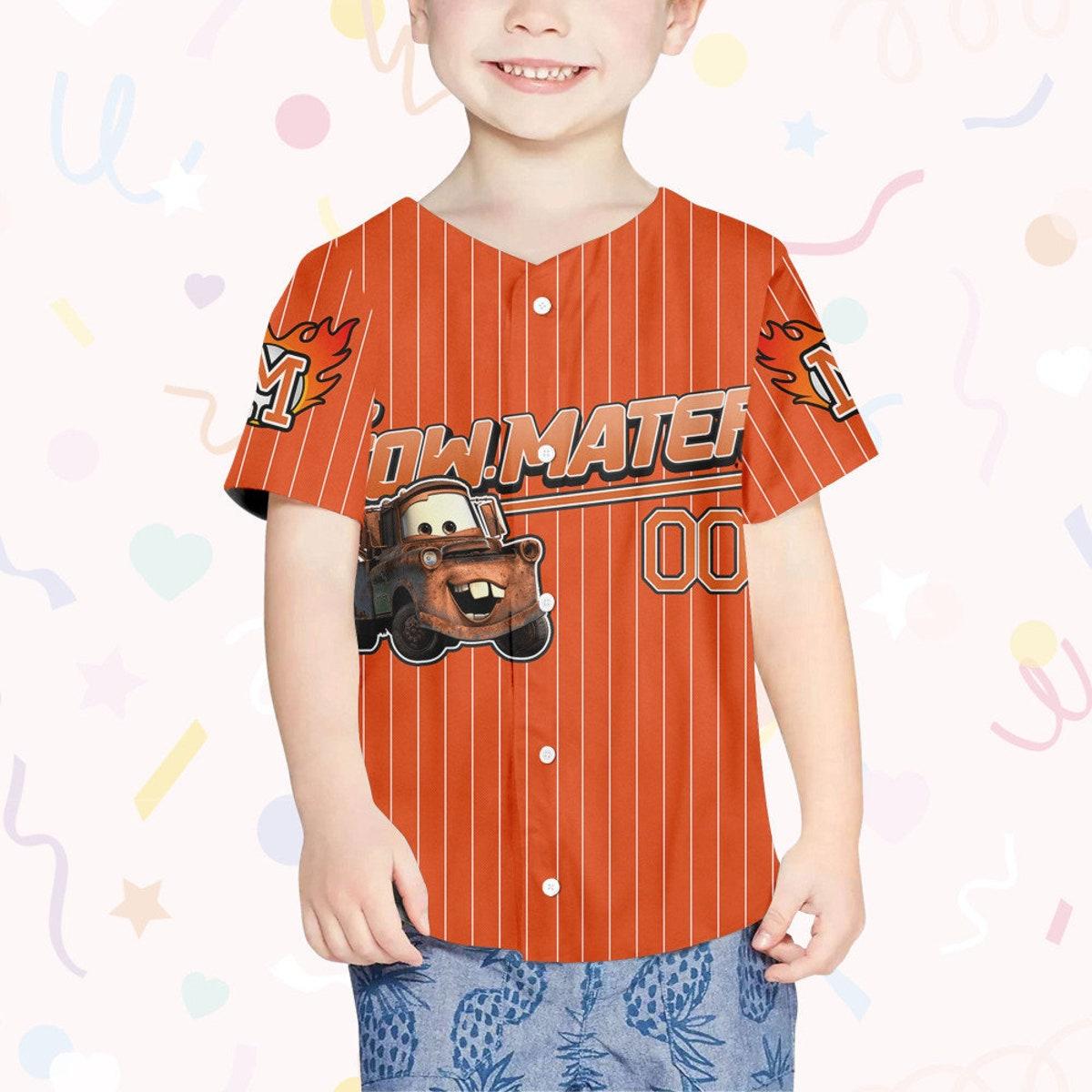 Mckenzieshoponline Disney Mater Orange Lightning Mcqueen Personalized Baseball Jersey For Fans - Image 5
