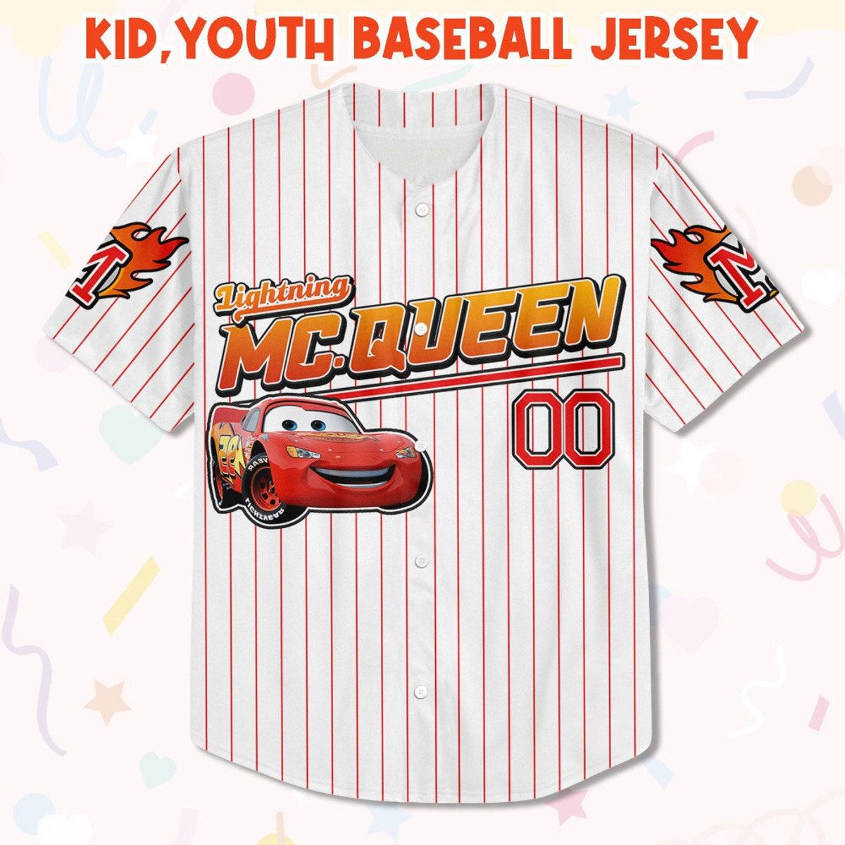Mckenzieshoponline Disney Mc Queen Red Lightning Mcqueen Personalized Baseball Jersey For Fans - Image 3