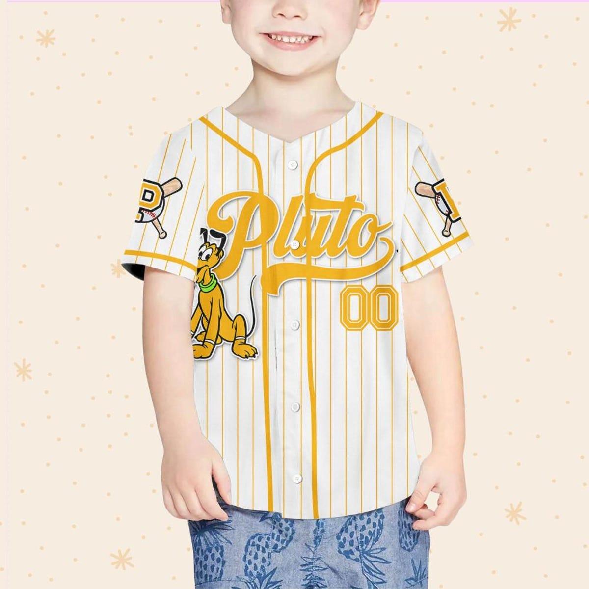 Mckenzieshoponline Disney Mickey And Friends Pluto Yellow Personalized Baseball Jersey For Fans - Image 5