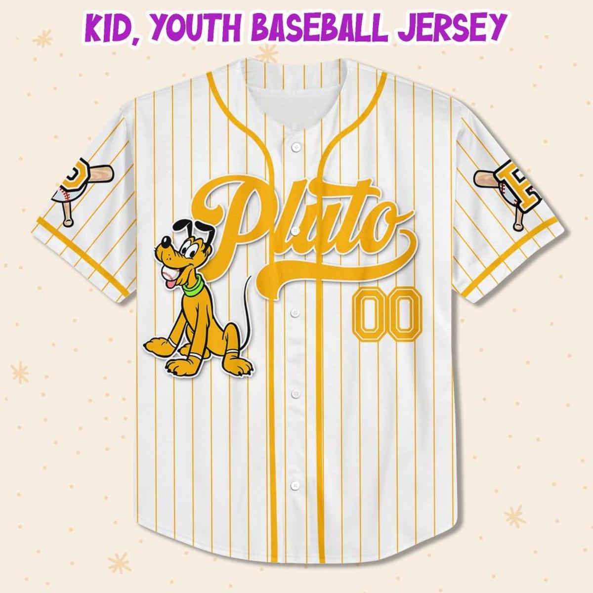 Mckenzieshoponline Disney Mickey And Friends Pluto Yellow Personalized Baseball Jersey For Fans - Image 3