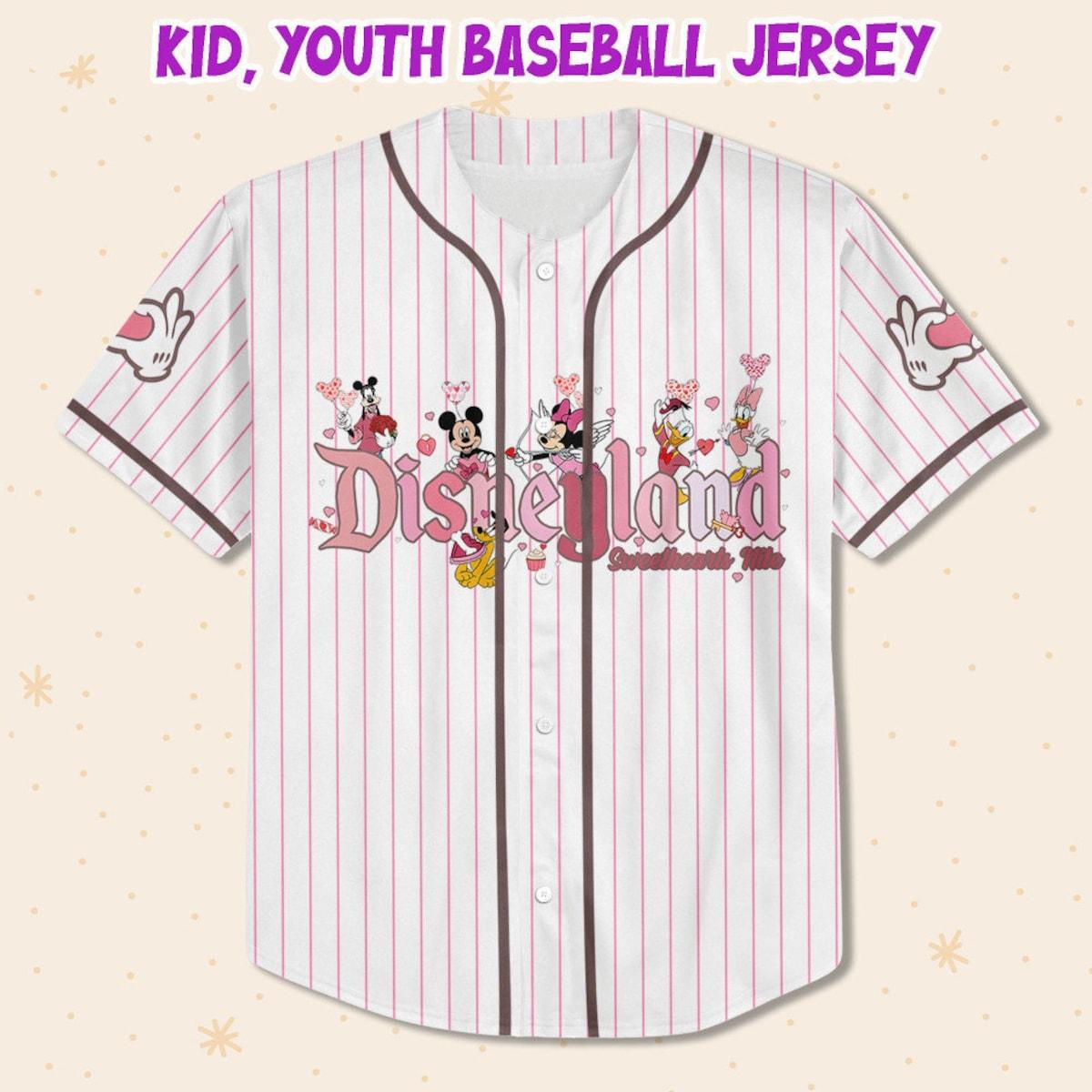 Mckenzieshoponline Disney Mickey Friends Happy Valentine's Day Personalized Baseball Jersey For Fans - Image 3