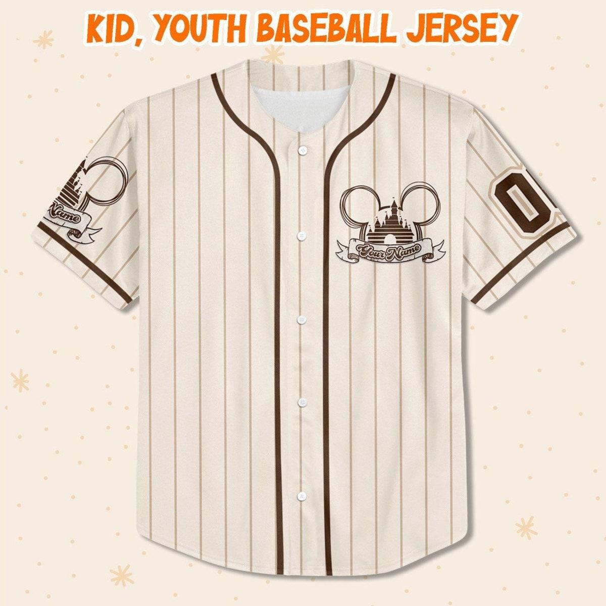 Mckenzieshoponline Disney Mickey Mouse Happiest Place On Earth Personalized Baseball Jersey For Fans - Image 3