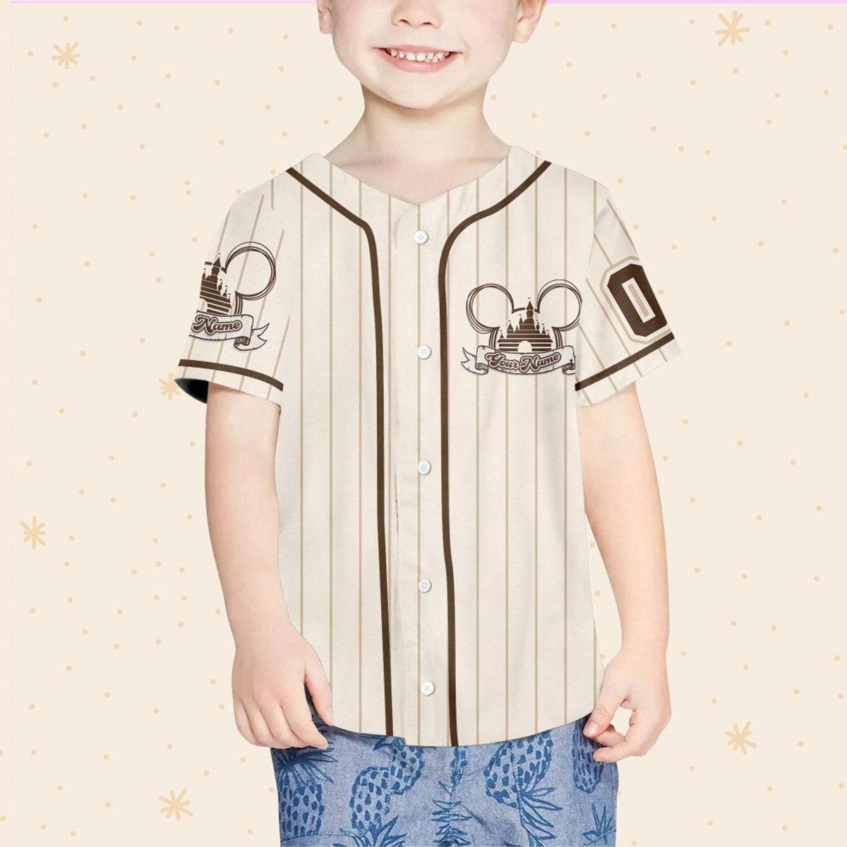 Mckenzieshoponline Disney Mickey Mouse Happiest Place On Earth Personalized Baseball Jersey For Fans - Image 5