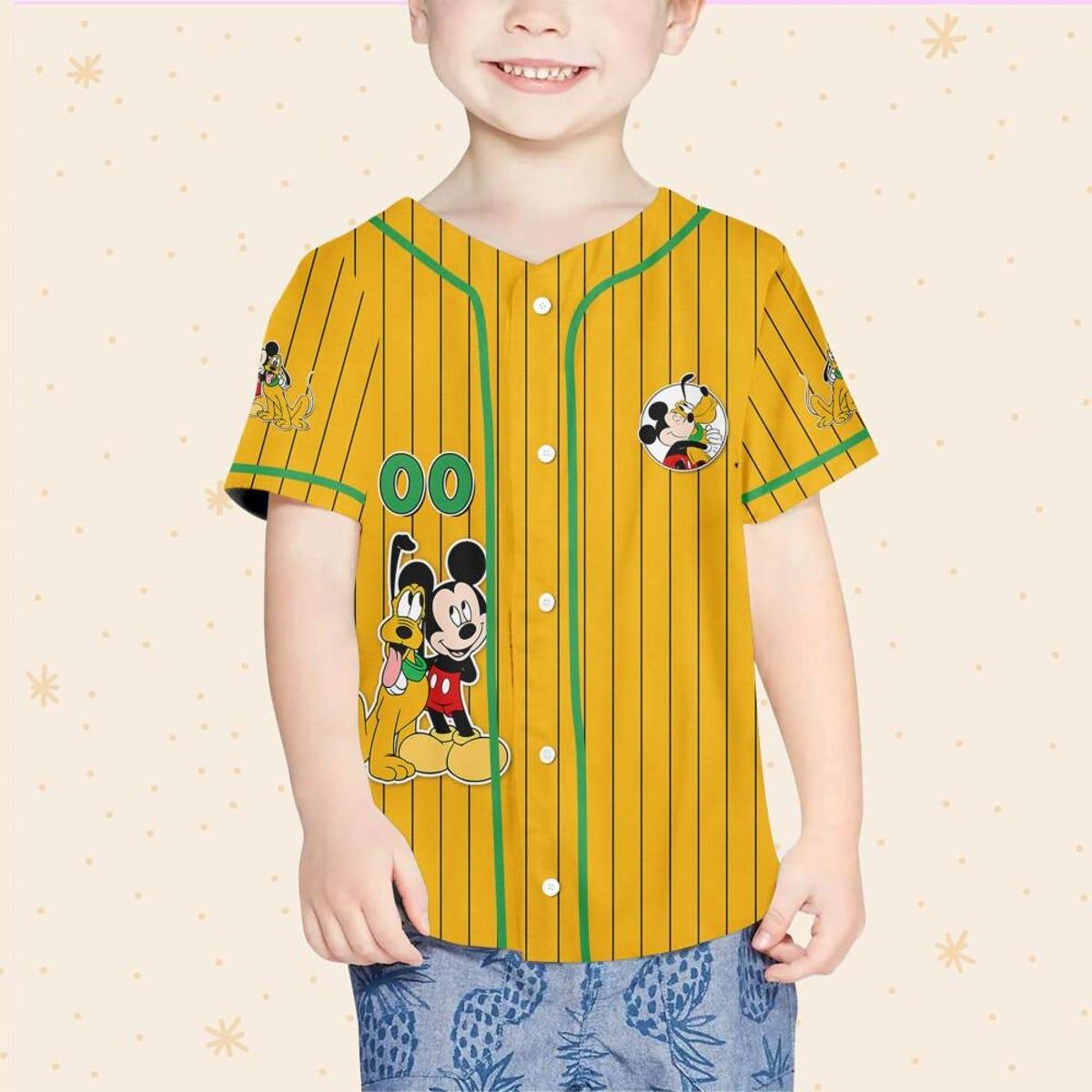 Mckenzieshoponline Disney Mickey Mouse Play With Pluto Personalized Baseball Jersey For Fans - Image 5