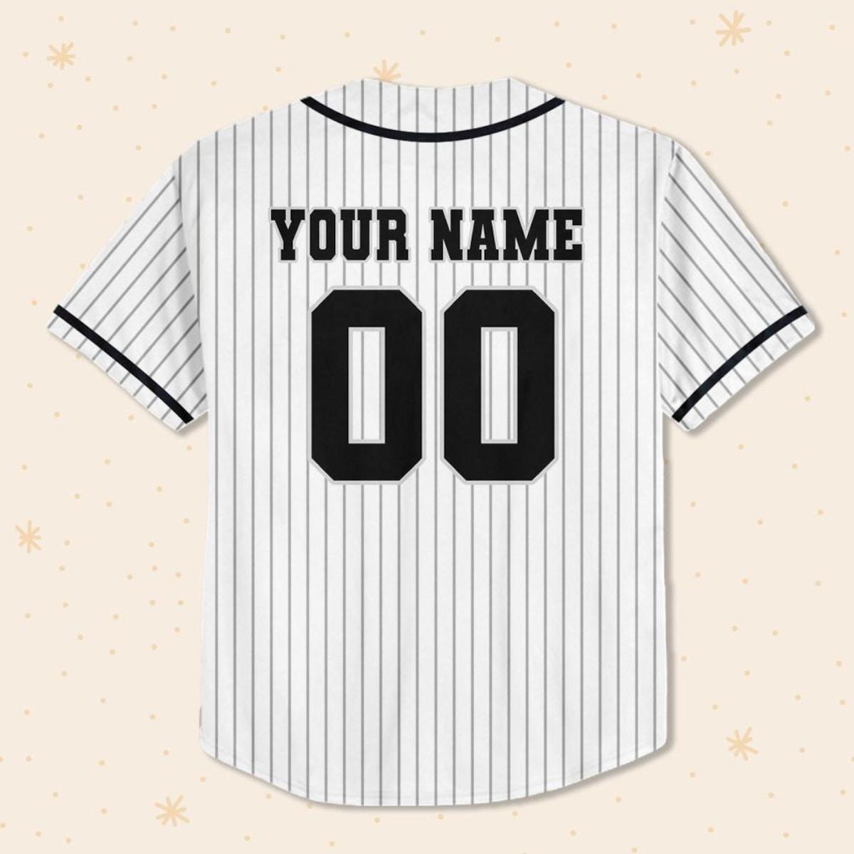 Mckenzieshoponline Disney Mickey Mouse Sample Striped White Personalized Baseball Jersey For Fans - Image 4