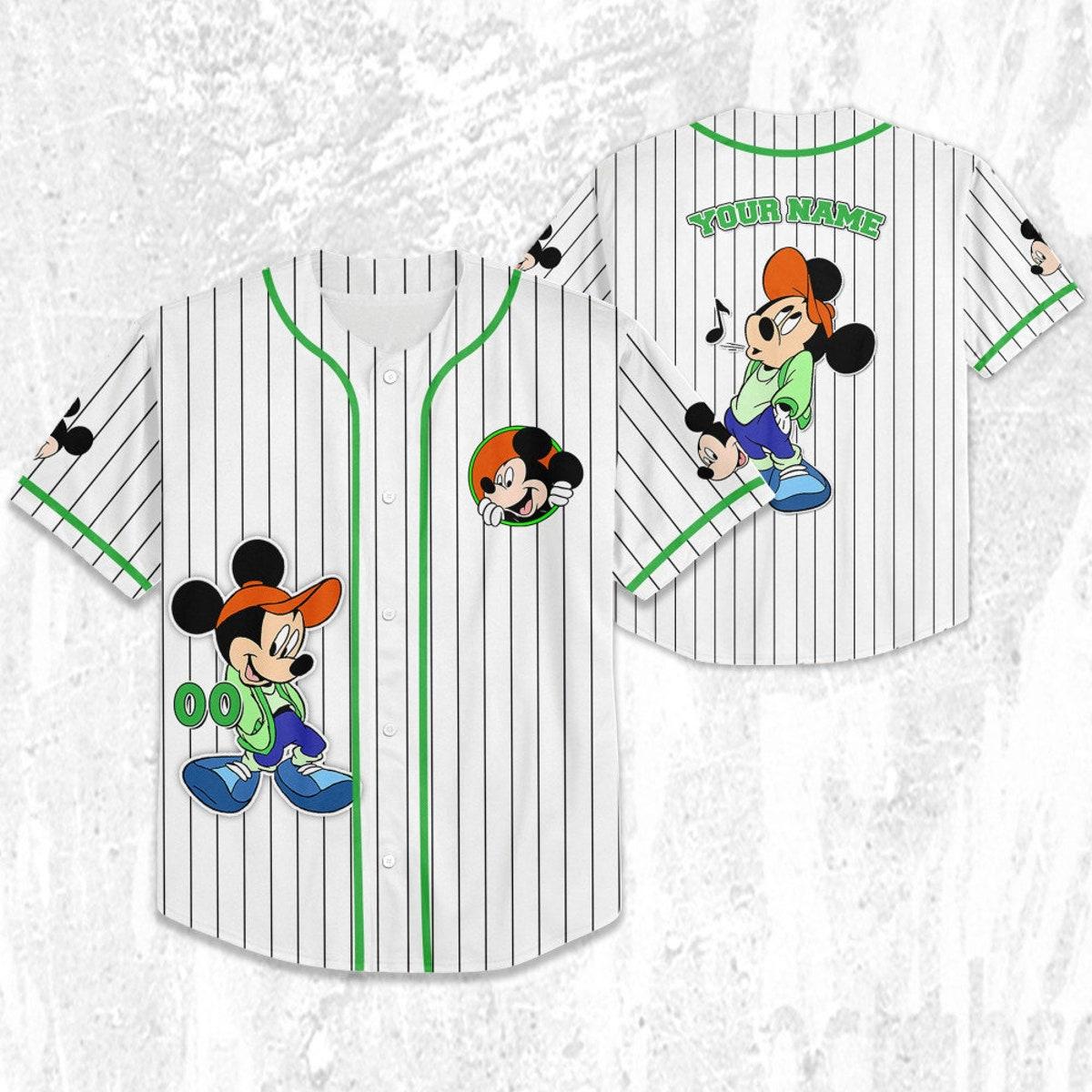 Mckenzieshoponline Disney Mickey Mouse Young White Personalized Baseball Jersey For Fans - Image 3