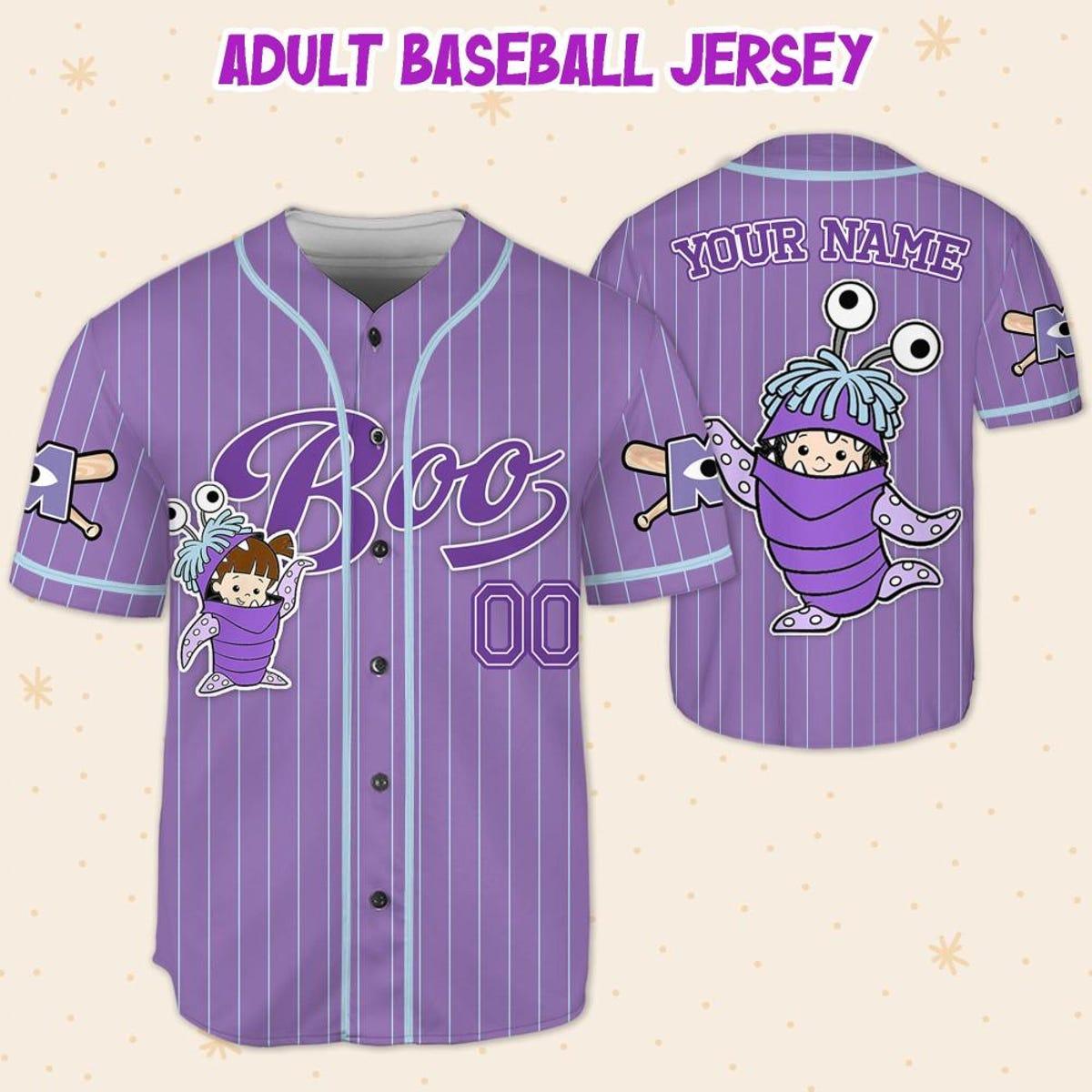 Mckenzieshoponline Disney Monster Inc James Boo Purple Simple Personalized Baseball Jersey For Fans - Image 6