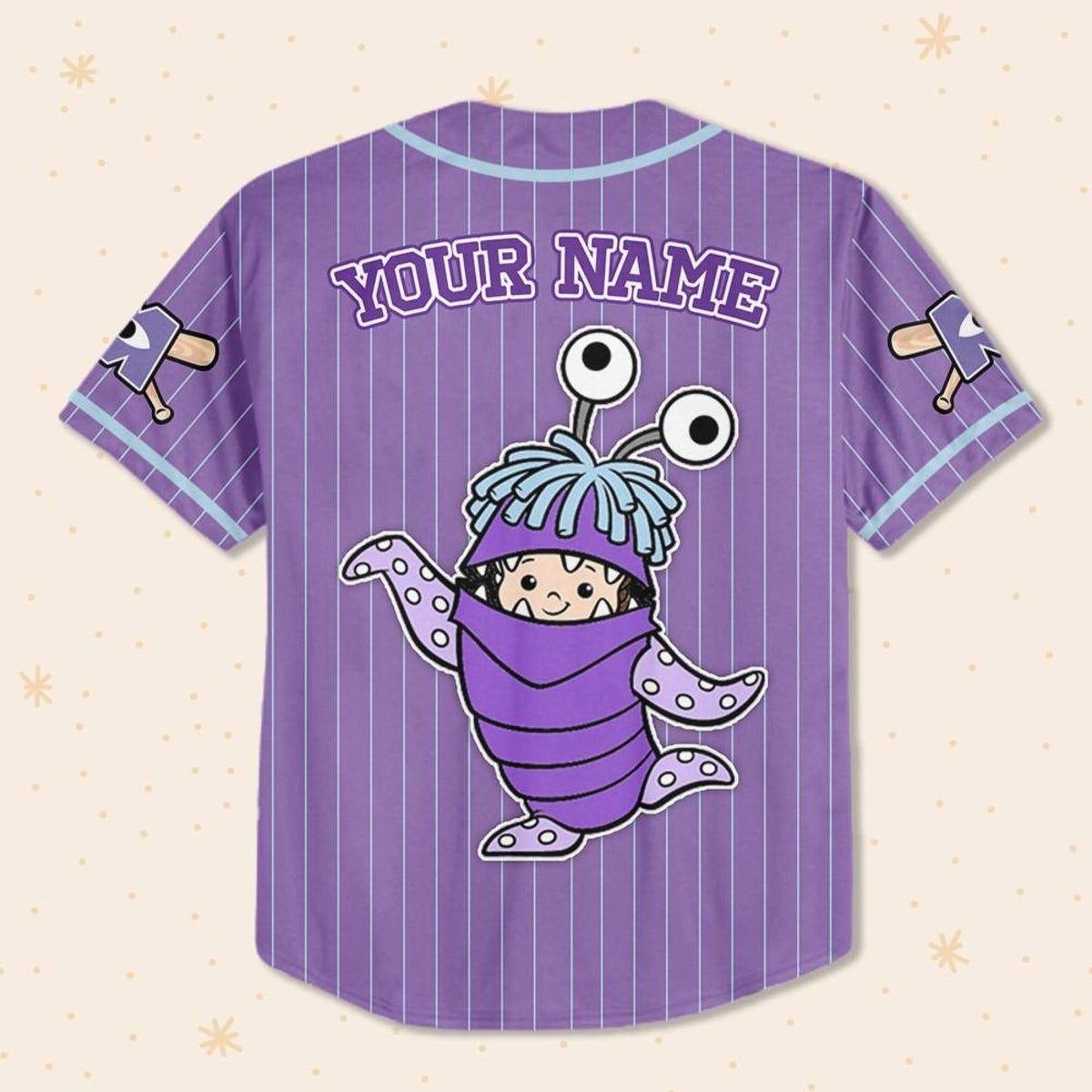 Mckenzieshoponline Disney Monster Inc James Boo Purple Simple Personalized Baseball Jersey For Fans - Image 4