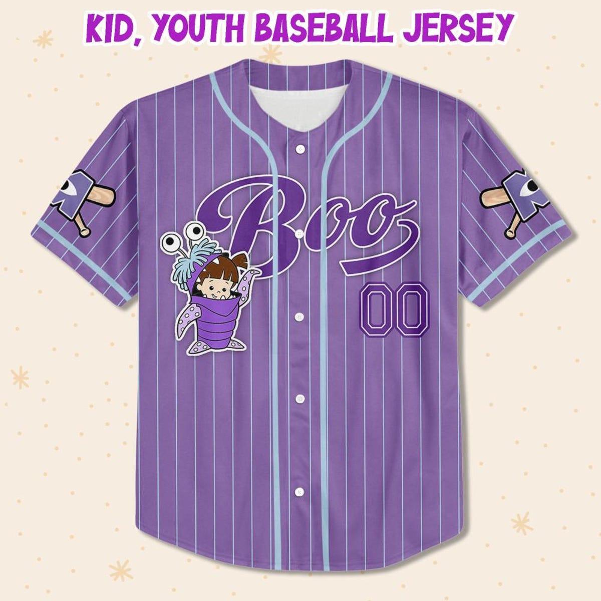 Mckenzieshoponline Disney Monster Inc James Boo Purple Simple Personalized Baseball Jersey For Fans - Image 3