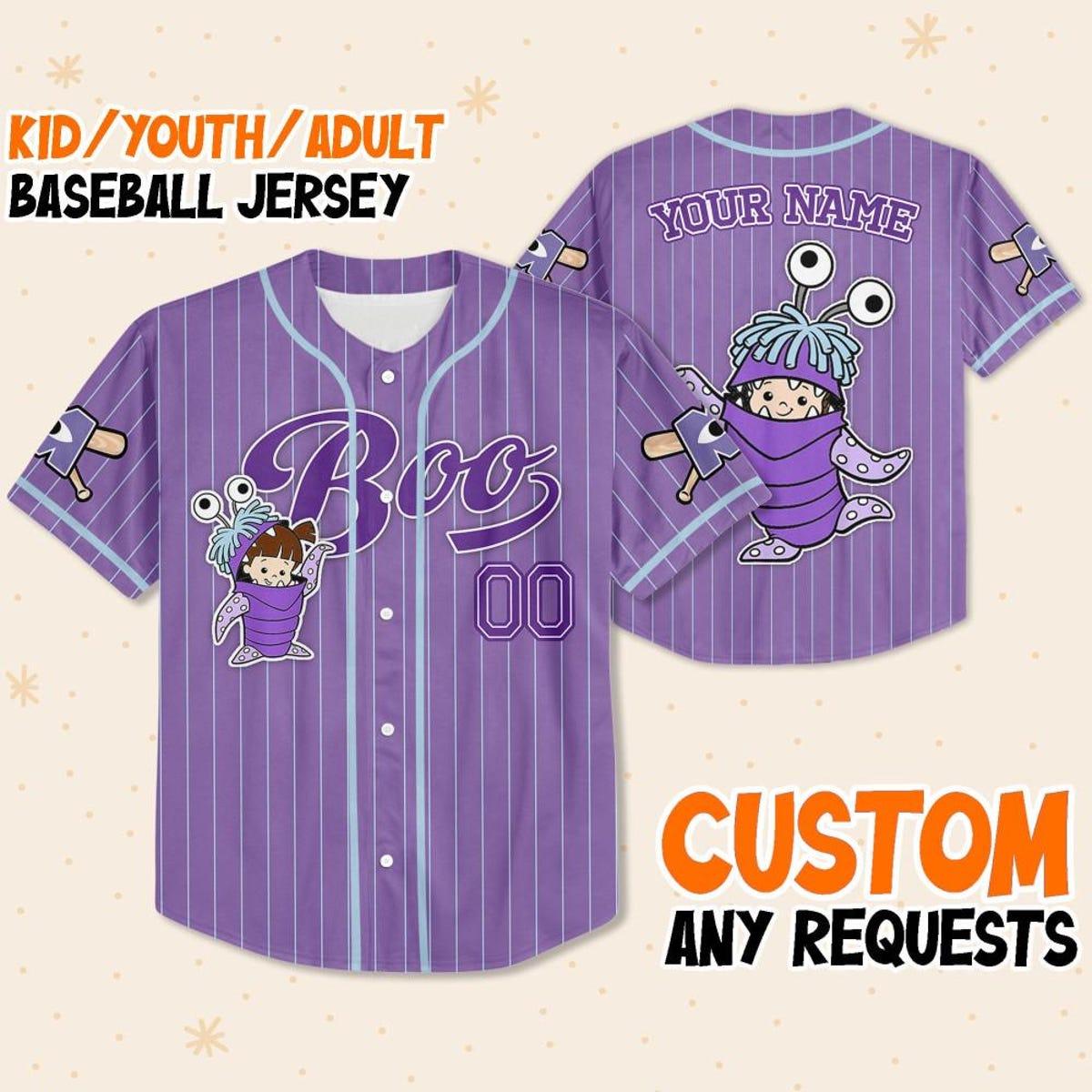 Mckenzieshoponline Disney Monster Inc James Boo Purple Simple Personalized Baseball Jersey For Fans - Image 2