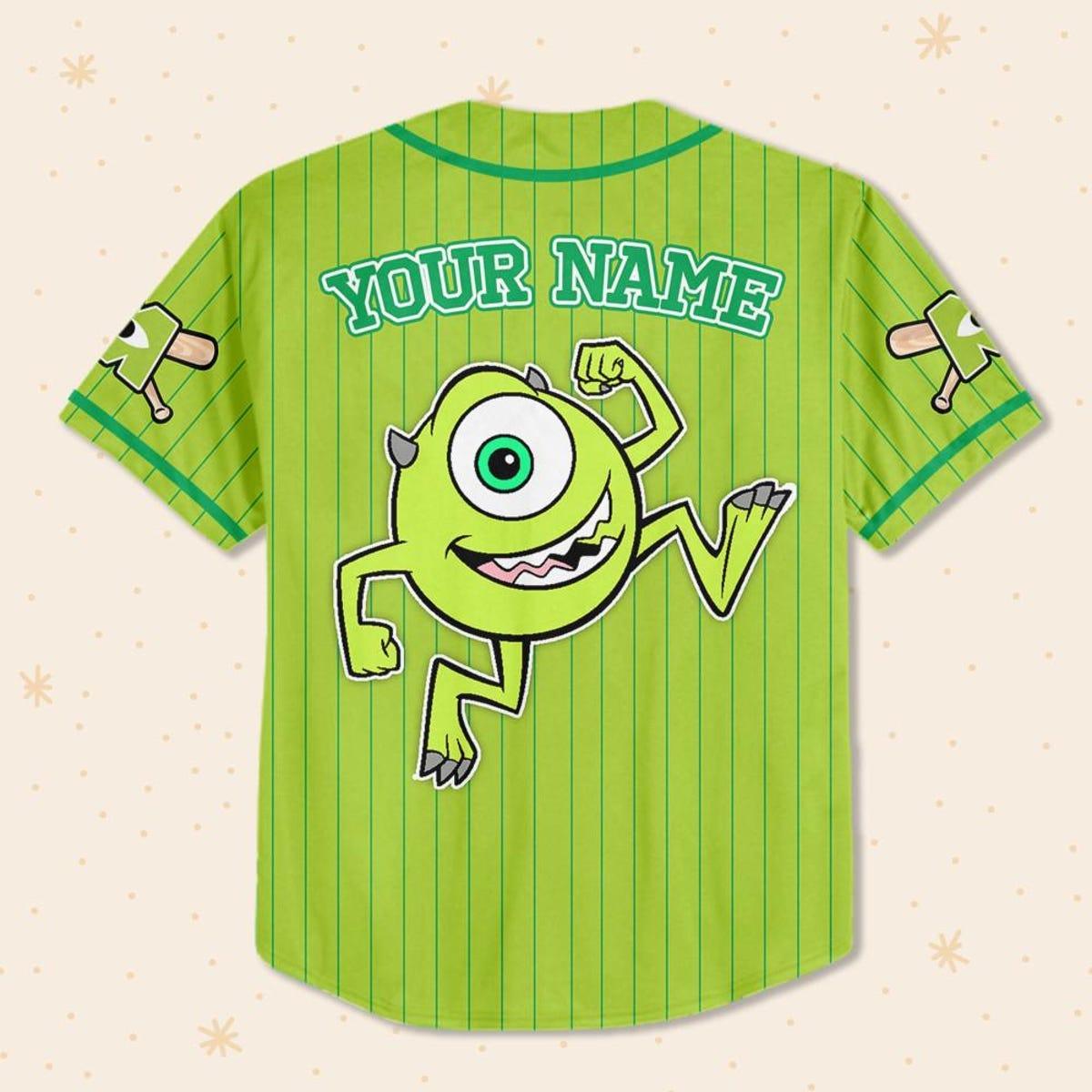 Mckenzieshoponline Disney Monster Inc James Mike Green Simple Personalized Baseball Jersey For Fans - Image 4