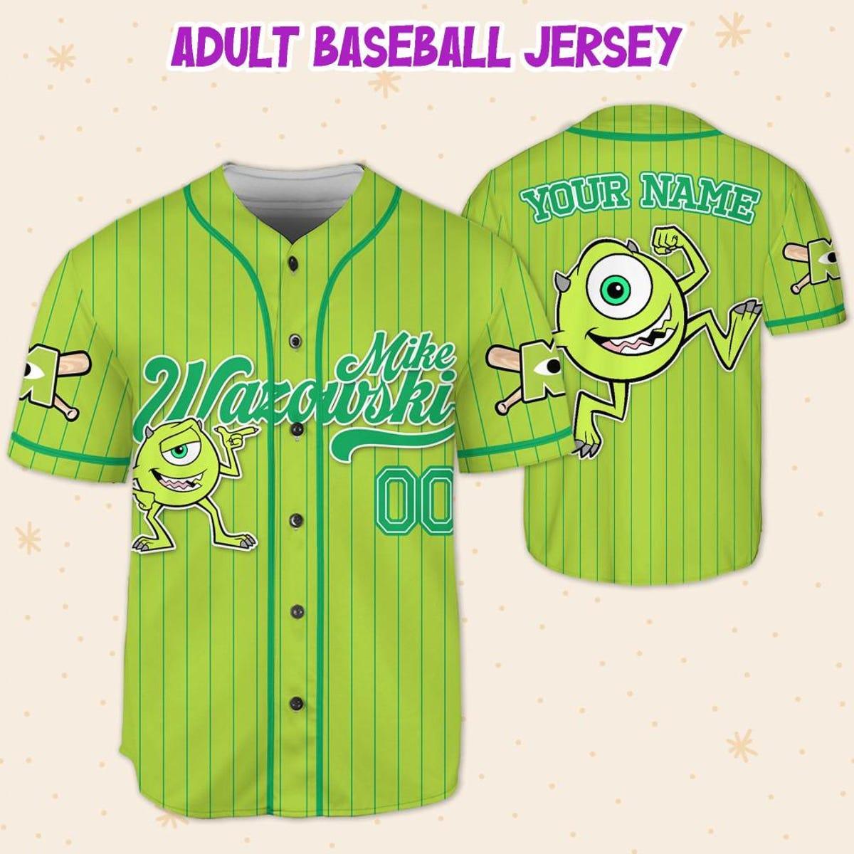 Mckenzieshoponline Disney Monster Inc James Mike Green Simple Personalized Baseball Jersey For Fans - Image 6