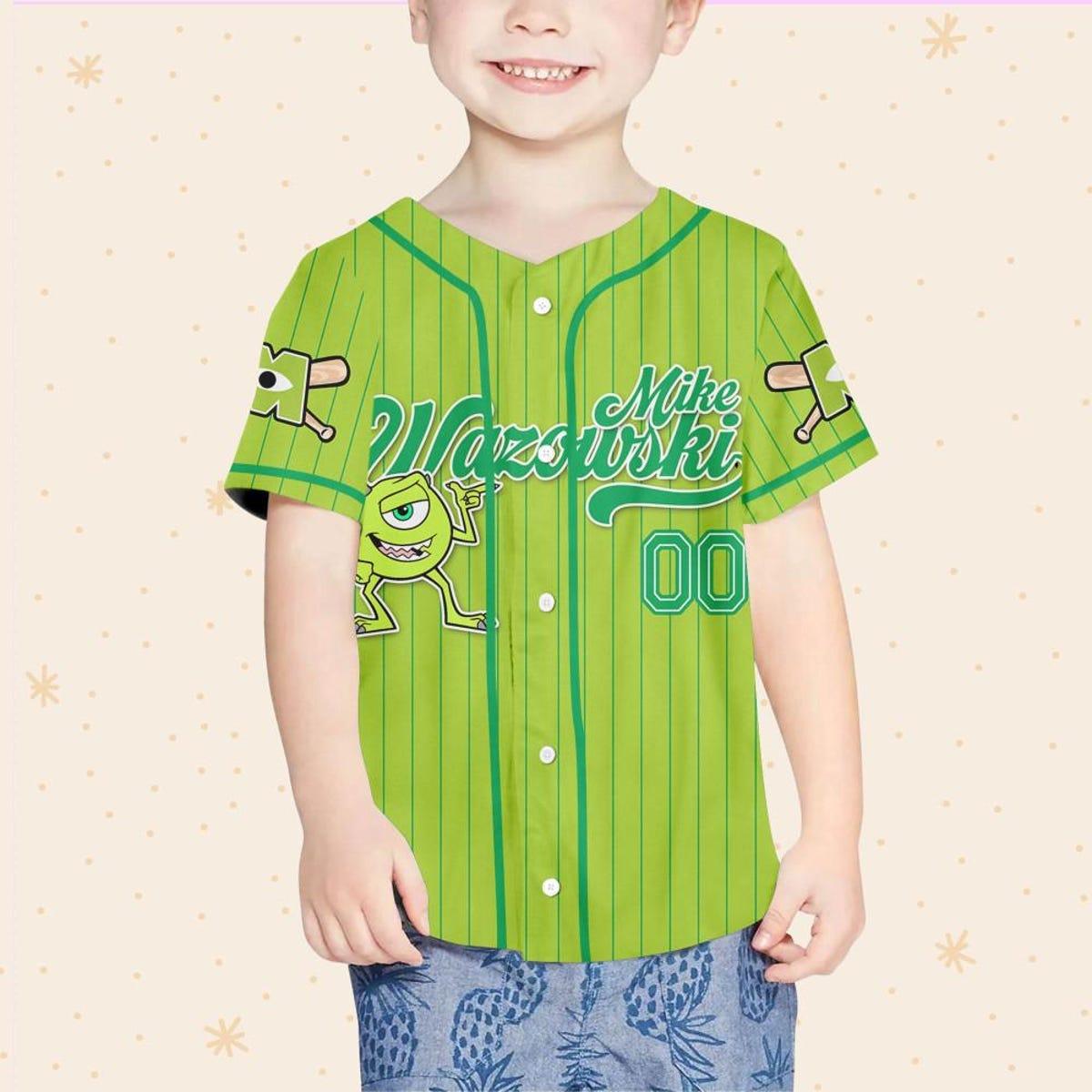 Mckenzieshoponline Disney Monster Inc James Mike Green Simple Personalized Baseball Jersey For Fans - Image 5