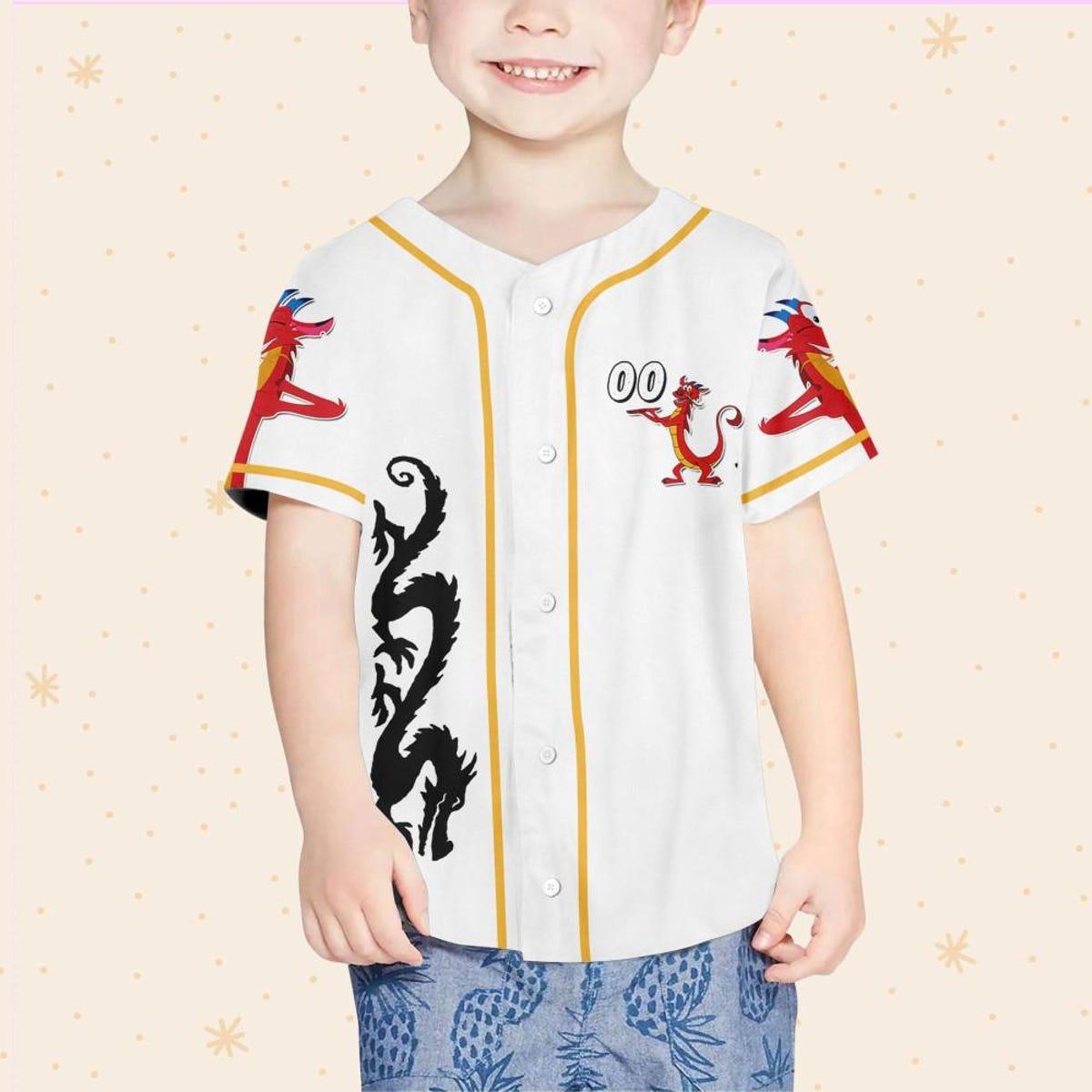 Mckenzieshoponline Disney Mulan Princess White Black Personalized Baseball Jersey For Fans - Image 5