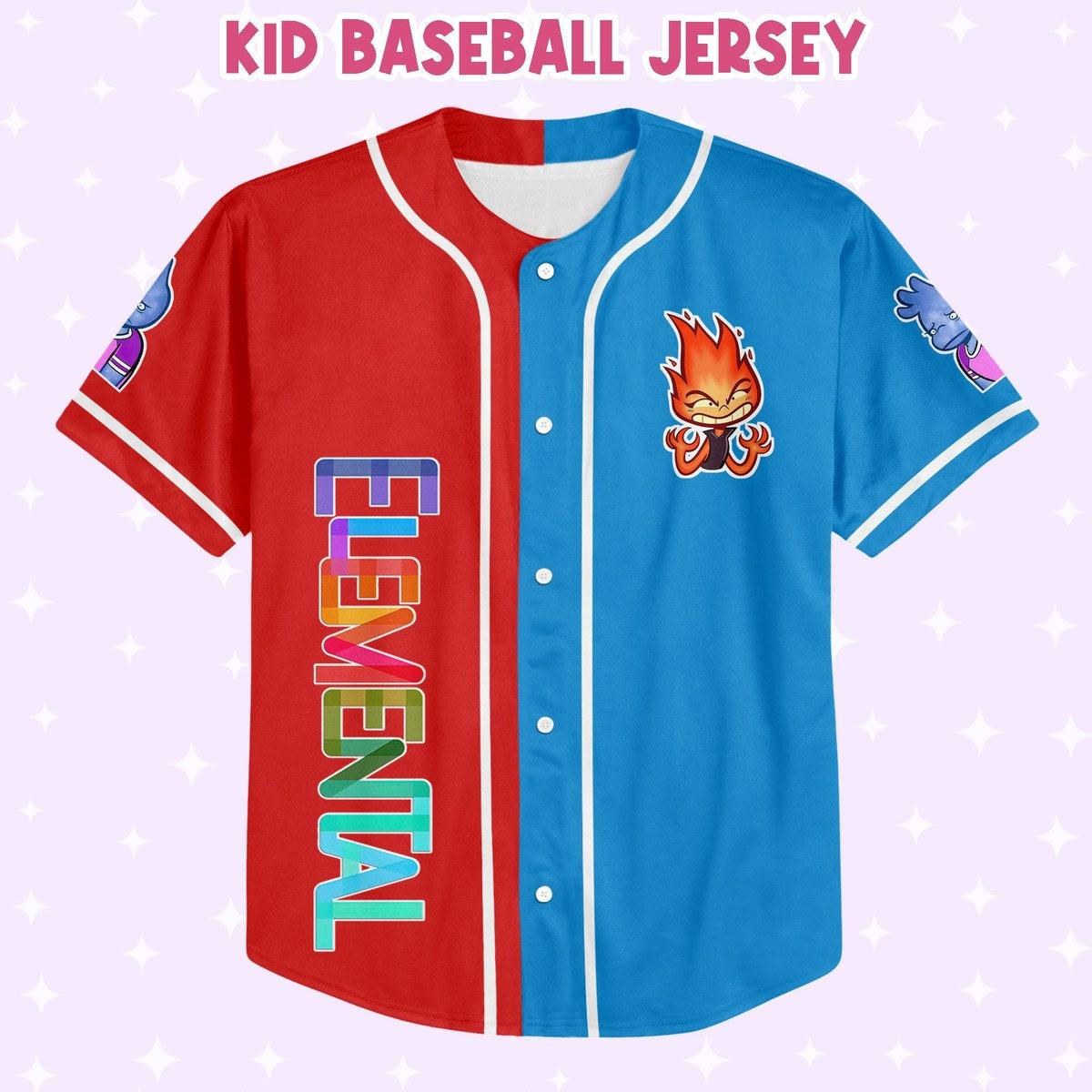 Mckenzieshoponline Disney Pixar Elemental Love Life Funny Personalized Baseball Jersey For Fans - Image 3