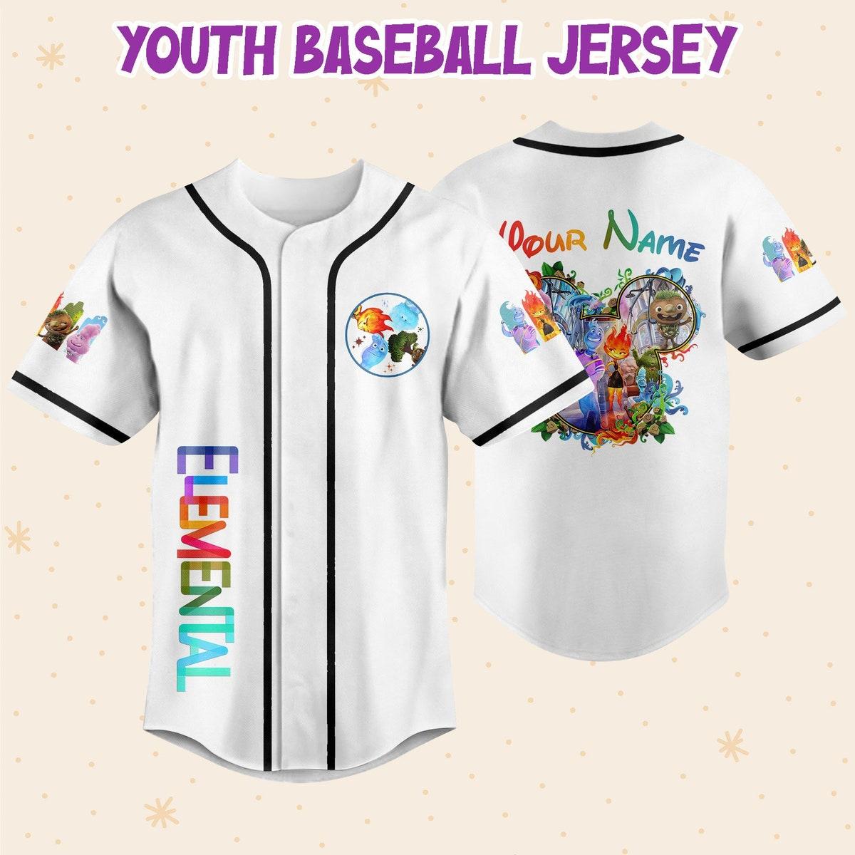 Mckenzieshoponline Disney Pixar Elemental Mickey Head Disney Personalized Baseball Jersey For Fans - Image 6