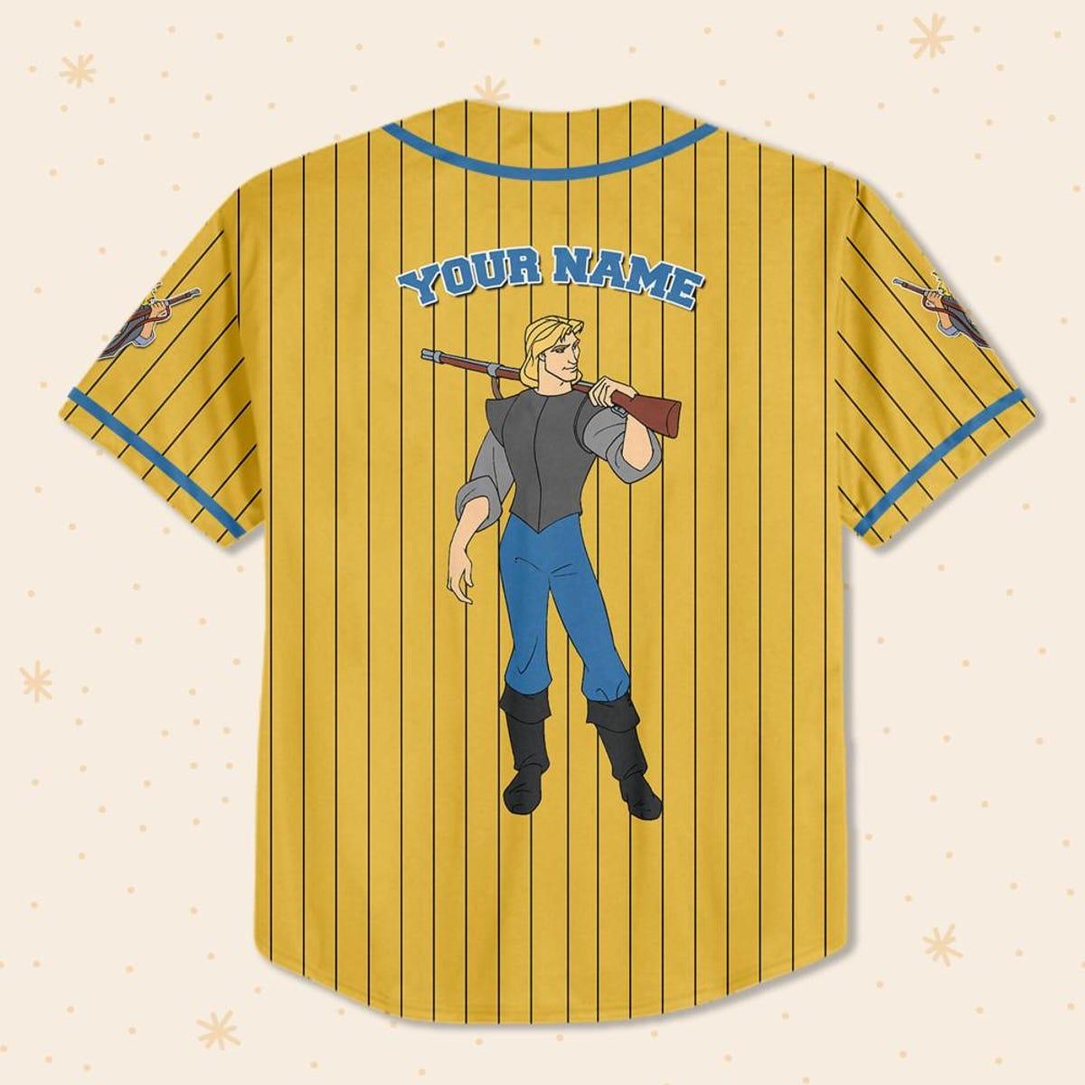 Mckenzieshoponline Disney Pocahontas Prince John Smith Personalized Baseball Jersey For Fans - Image 4