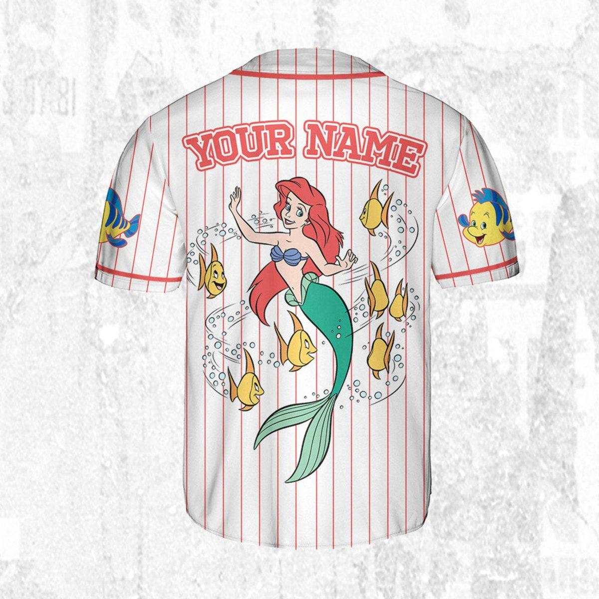 Mckenzieshoponline Disney Princess Ariel The Little Mermaid Personalized Baseball Jersey For Fans - Image 5