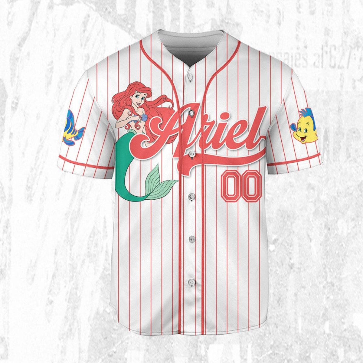 Mckenzieshoponline Disney Princess Ariel The Little Mermaid Personalized Baseball Jersey For Fans - Image 4