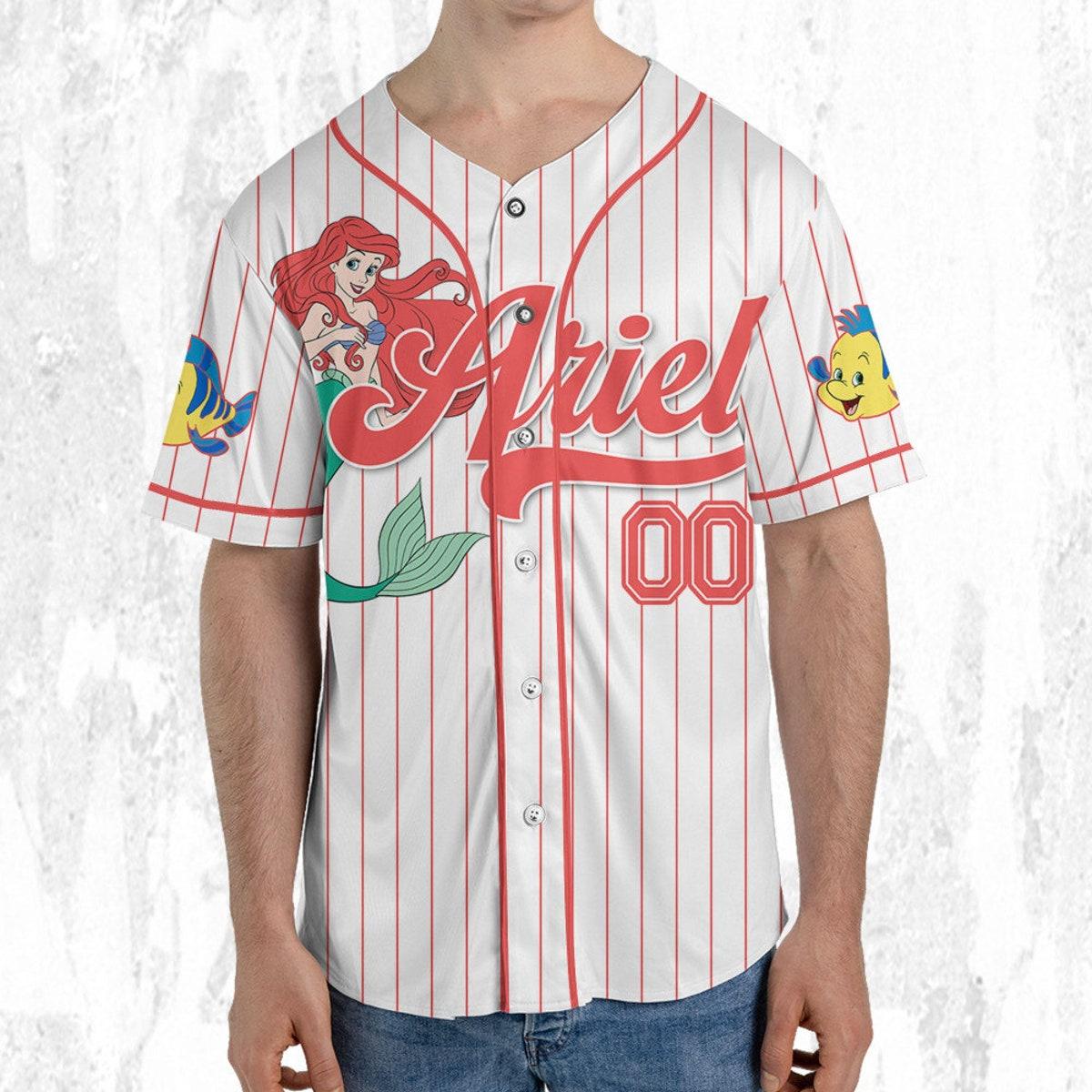 Mckenzieshoponline Disney Princess Ariel The Little Mermaid Personalized Baseball Jersey For Fans - Image 6