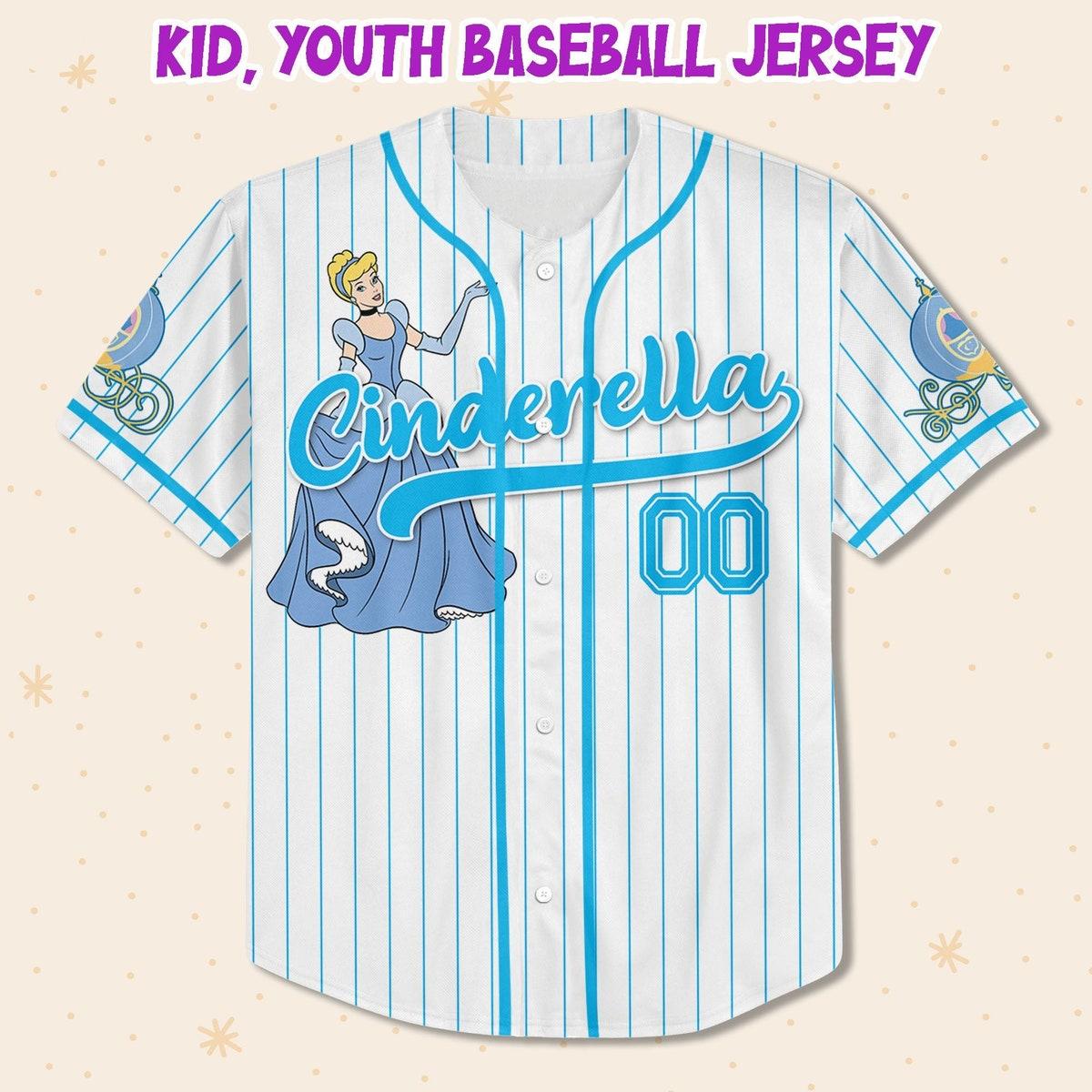 Mckenzieshoponline Disney Princess Cinderella Simple Personalized Baseball Jersey For Fans - Image 3