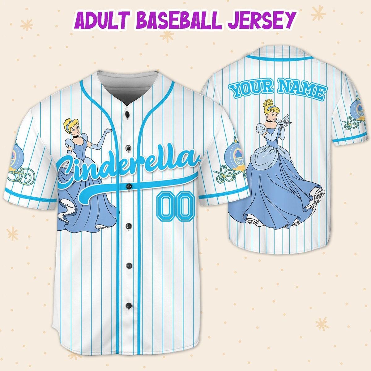 Mckenzieshoponline Disney Princess Cinderella Simple Personalized Baseball Jersey For Fans - Image 6