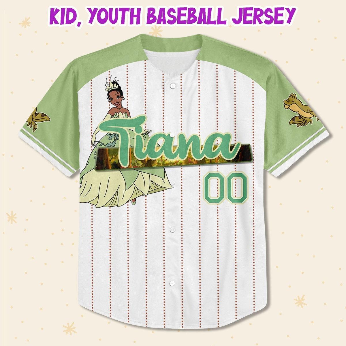 Mckenzieshoponline Disney Princess Tiana Princess And The Frog Personalized Baseball Jersey For Fans - Image 3