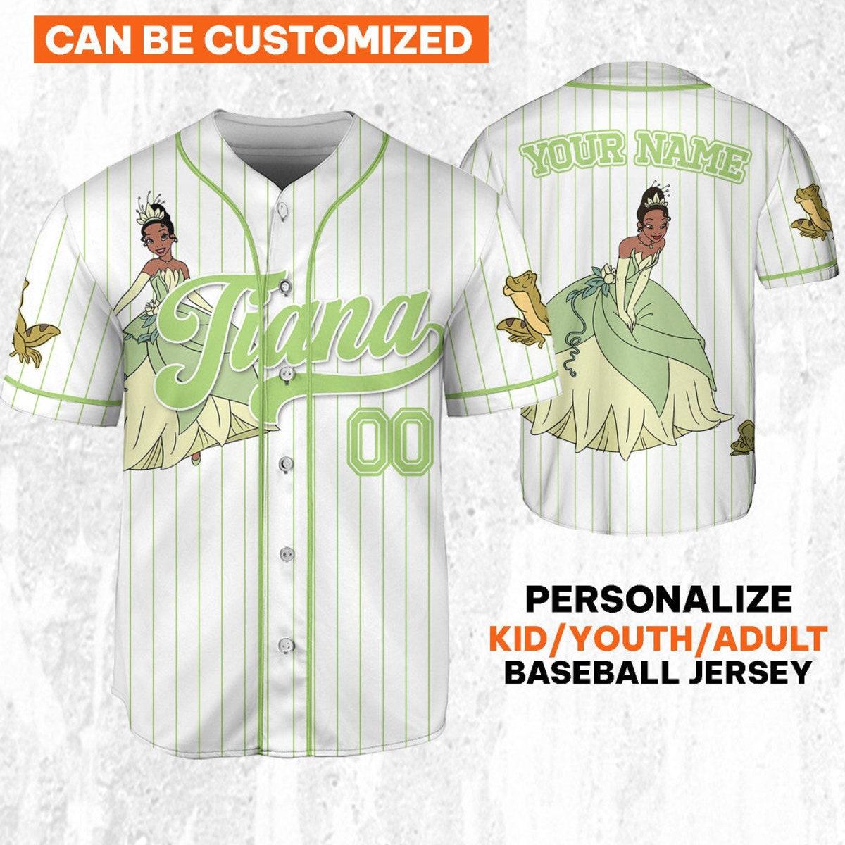 Mckenzieshoponline Disney Princess Tiana Princess And The Frog Simple Personalized Baseball Jersey For Fans - Image 2