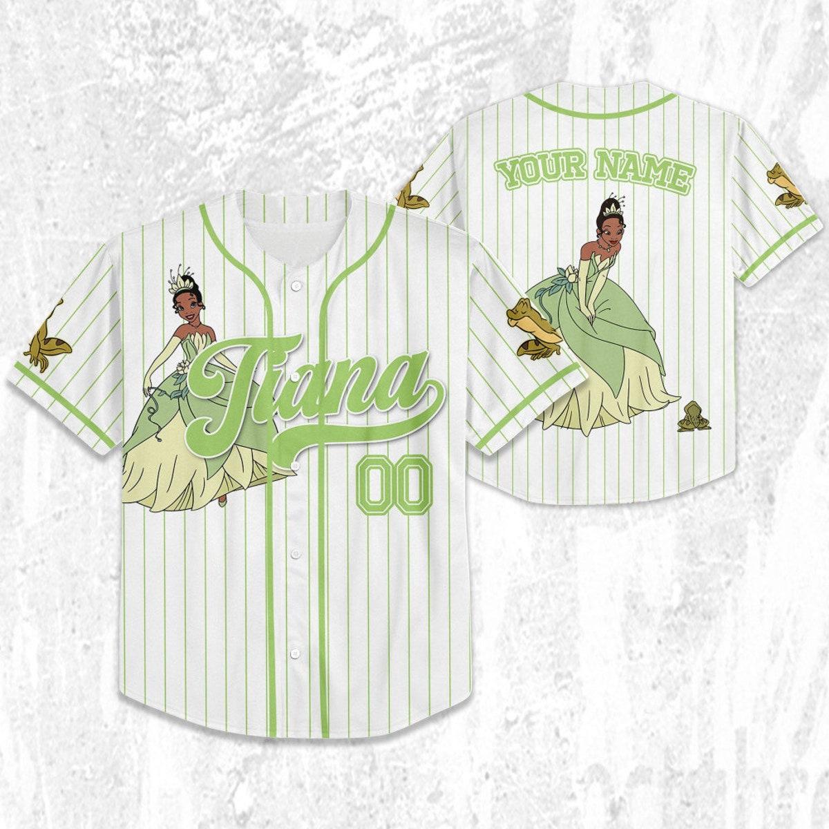 Mckenzieshoponline Disney Princess Tiana Princess And The Frog Simple Personalized Baseball Jersey For Fans - Image 3